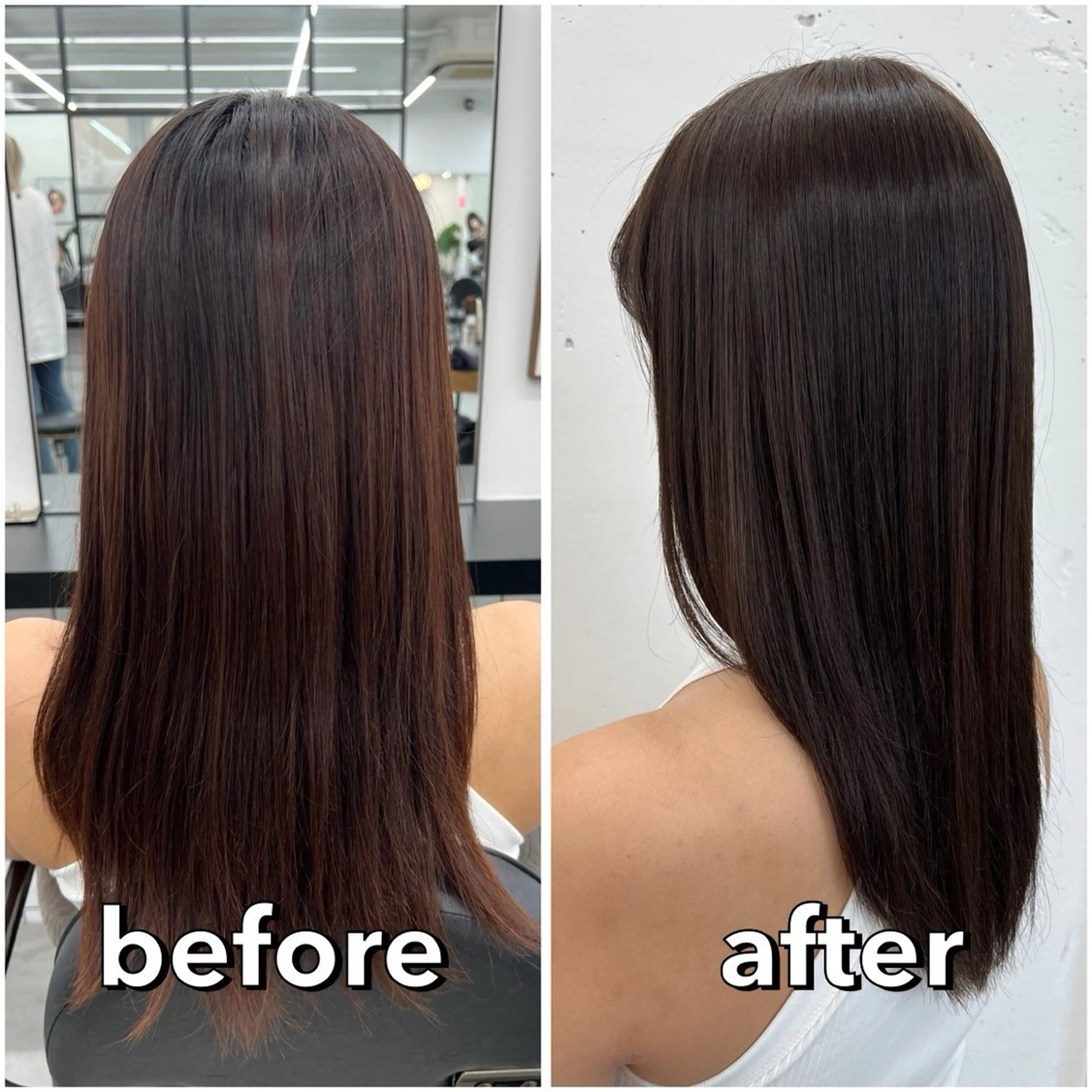 セミロング カラー ベージュカラー ブラウンカラー 透明感カラー ダブルカラー カット ヘアカラー あすか JILLSTUDIOのヘアスタイル