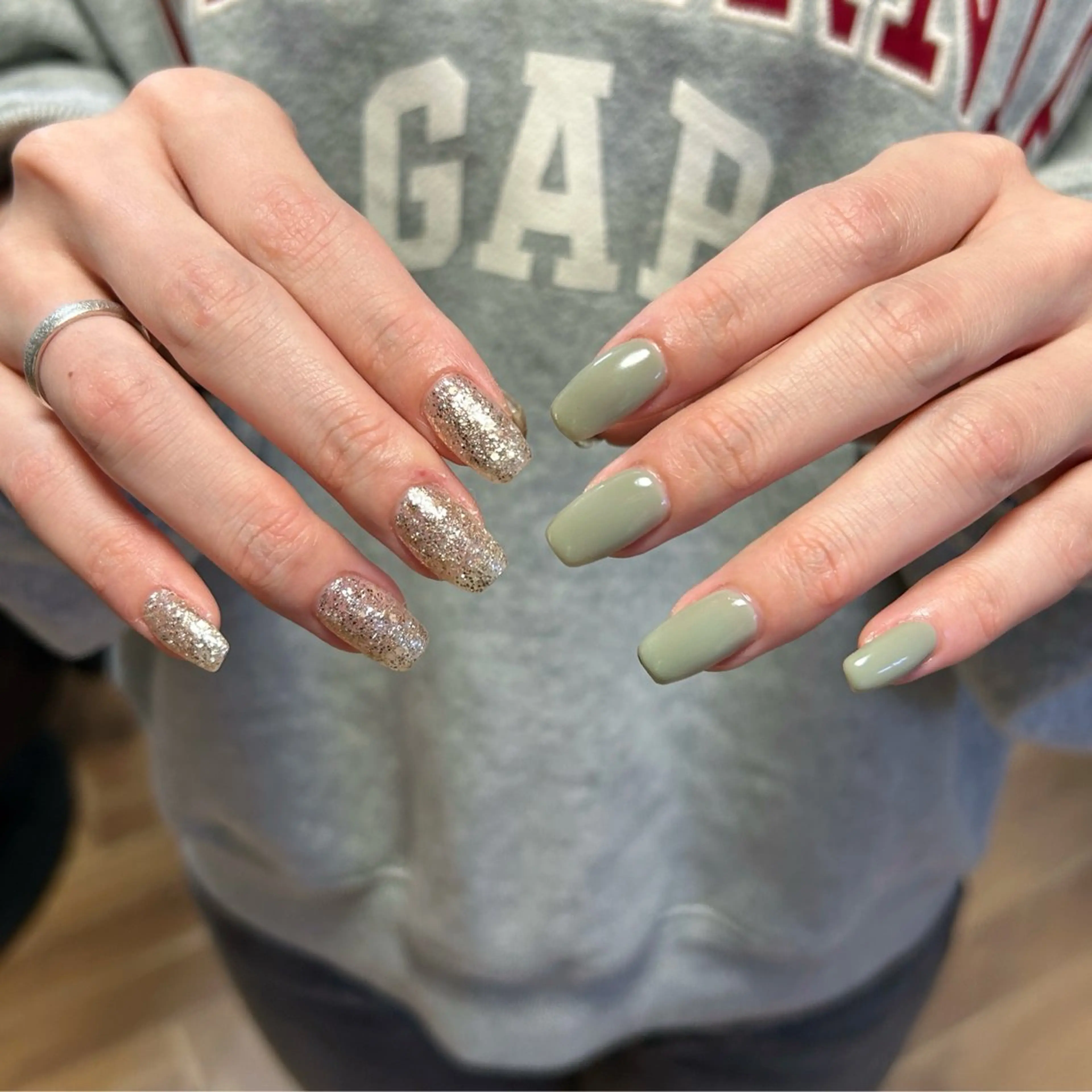 ネイル ラメ(グリッター) ワンカラーネイル ハンドネイル Lofinails ちひろのネイルデザイン
