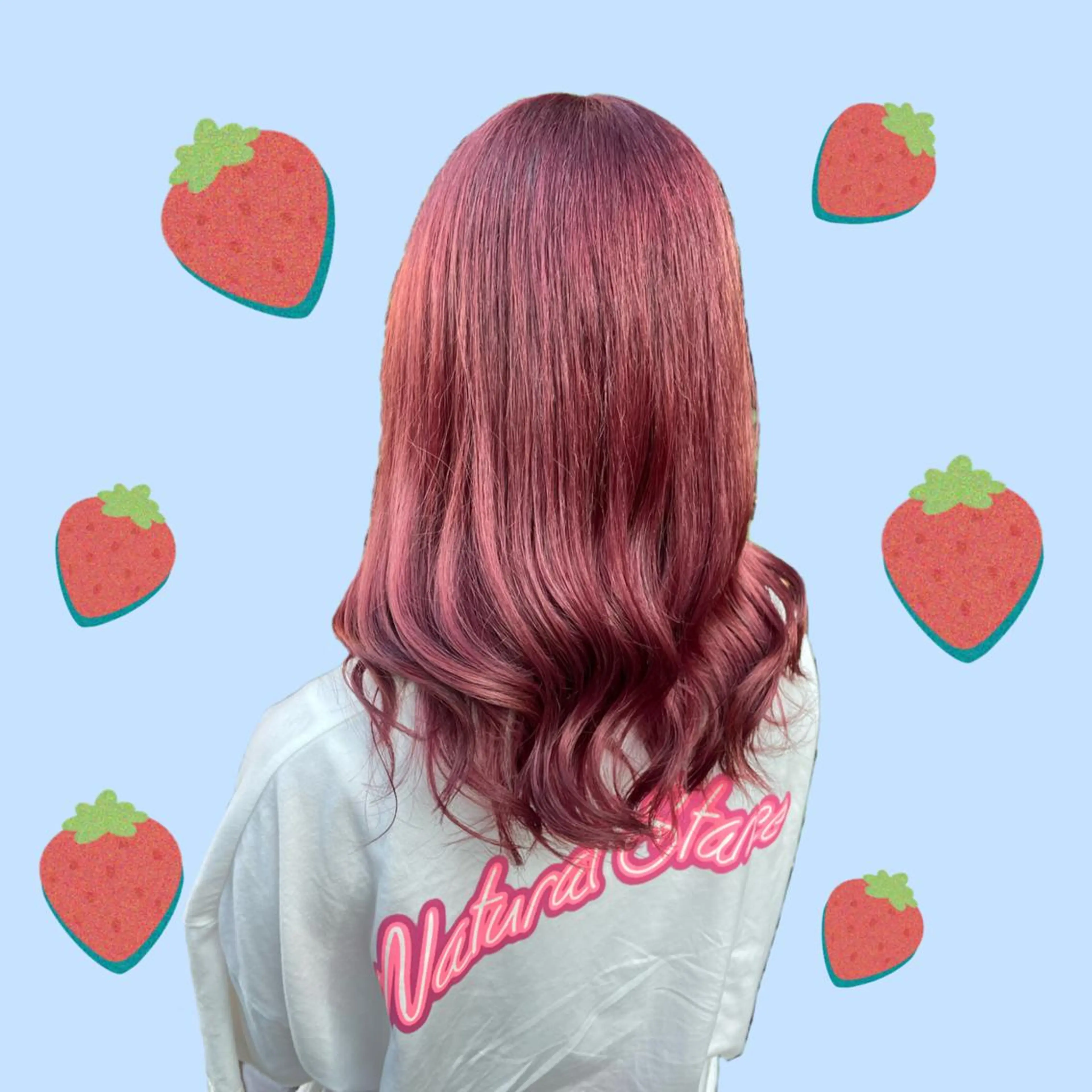 セミロング カラー ヘアアレンジ ブリーチ ピンクカラー トリートメント 🦄ブリーチ💜エク ステ💜MIU🦄のヘアスタイル