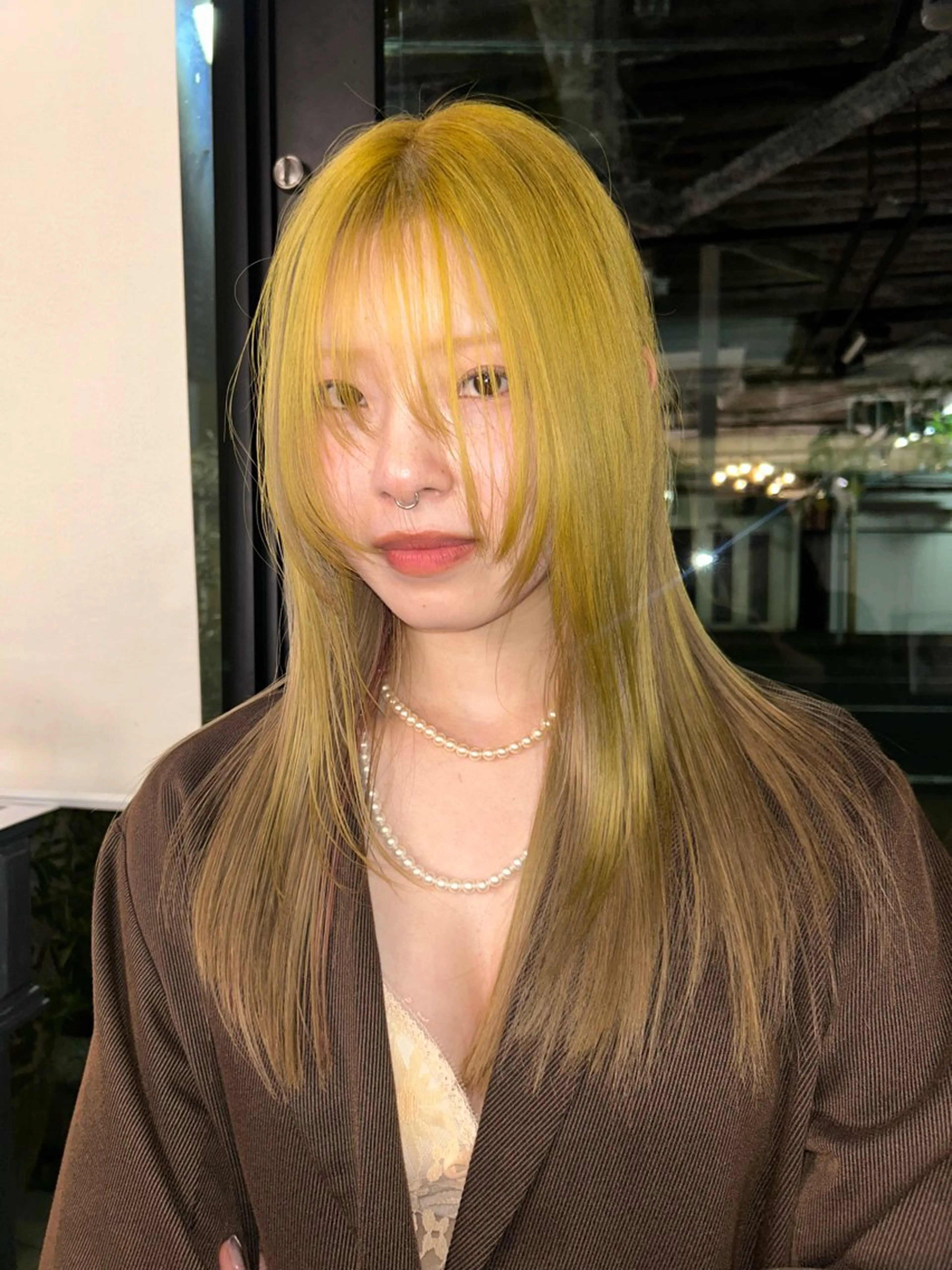 ロング ヘアカラー 木村 陽菜のヘアスタイル