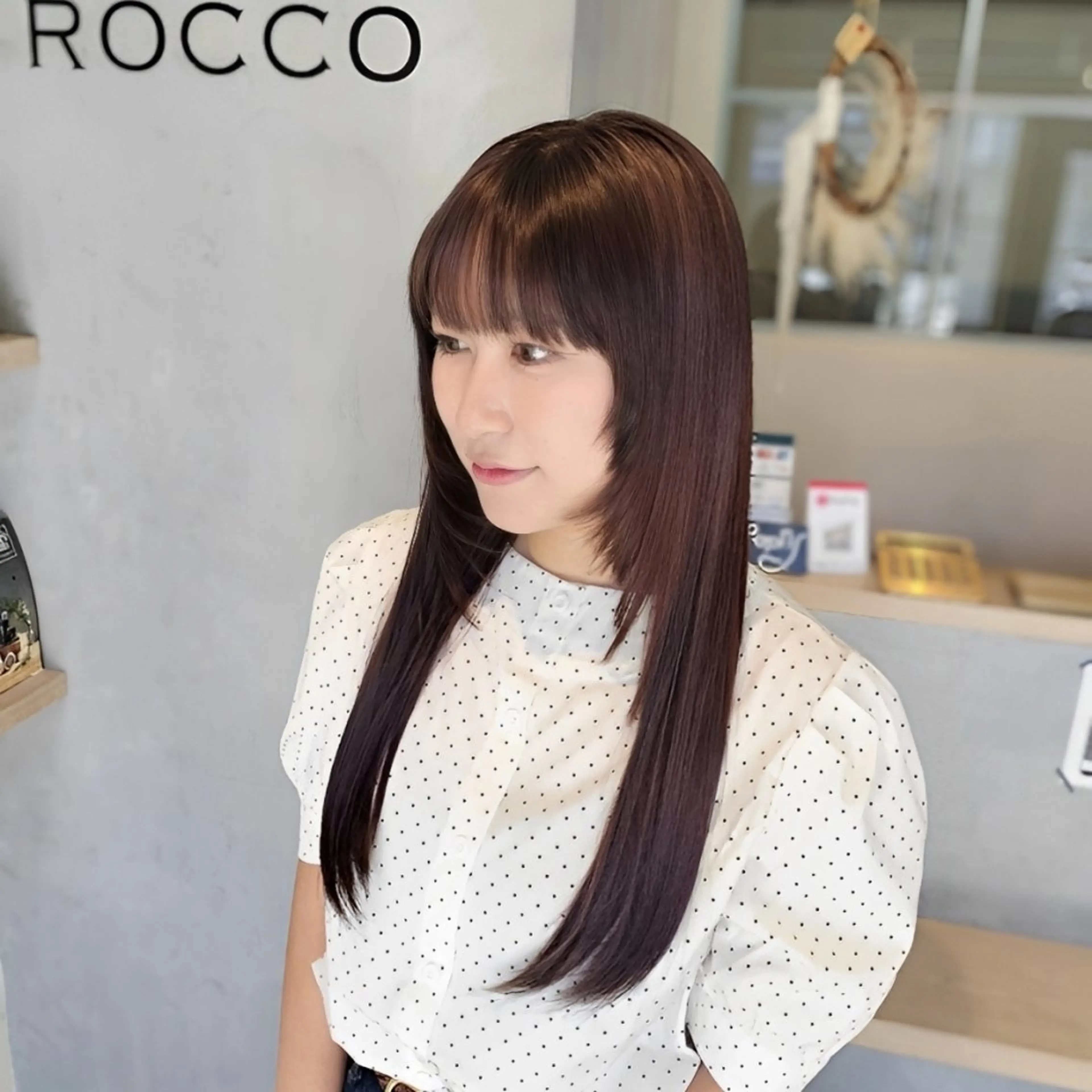 ロング カラー ヘアカラー ROCCO ひなこのヘアスタイル