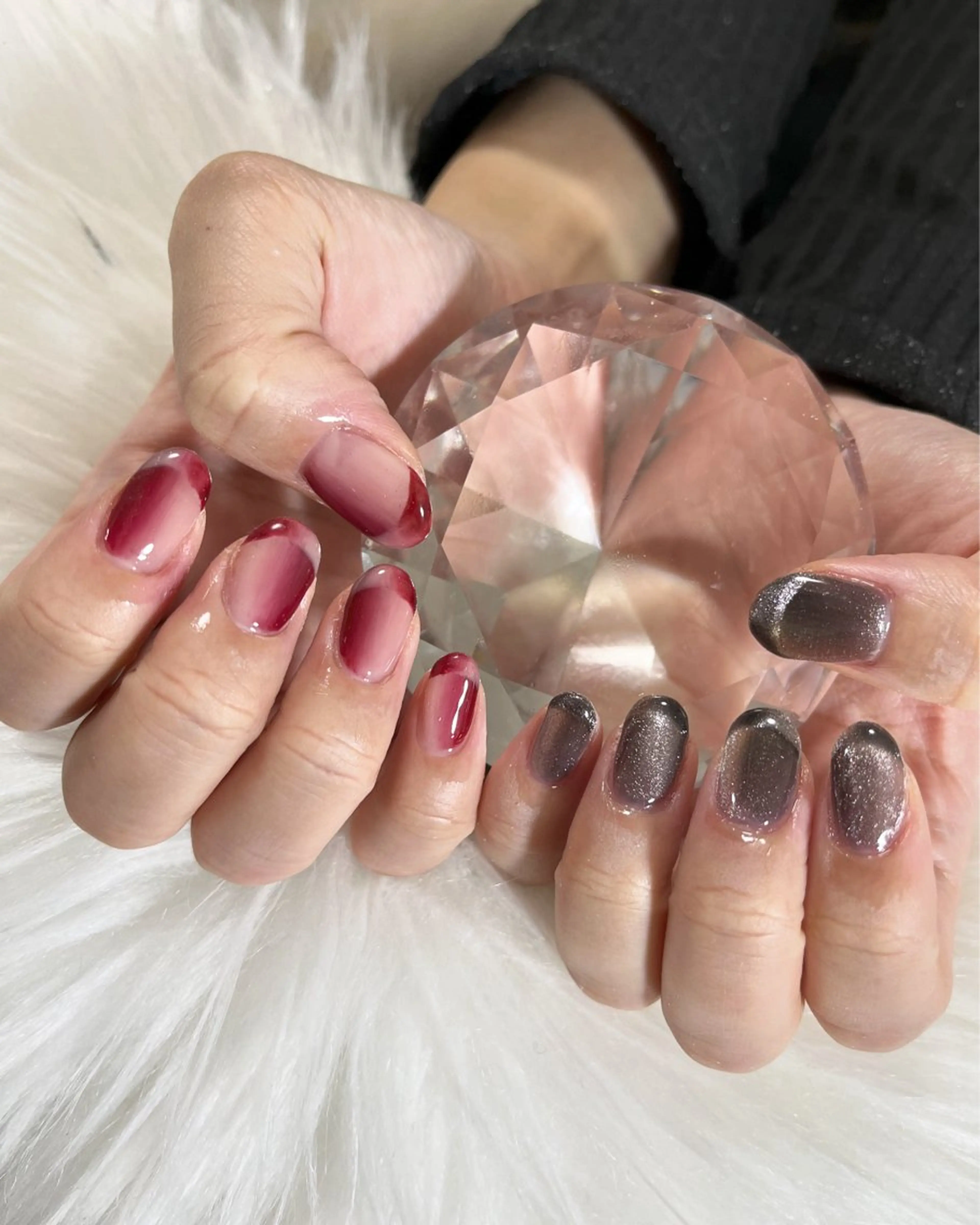 ネイル フレンチネイル マグネットネイル オンブレフレンチ renard所属・nailsalon Renard.kのネイルデザイン