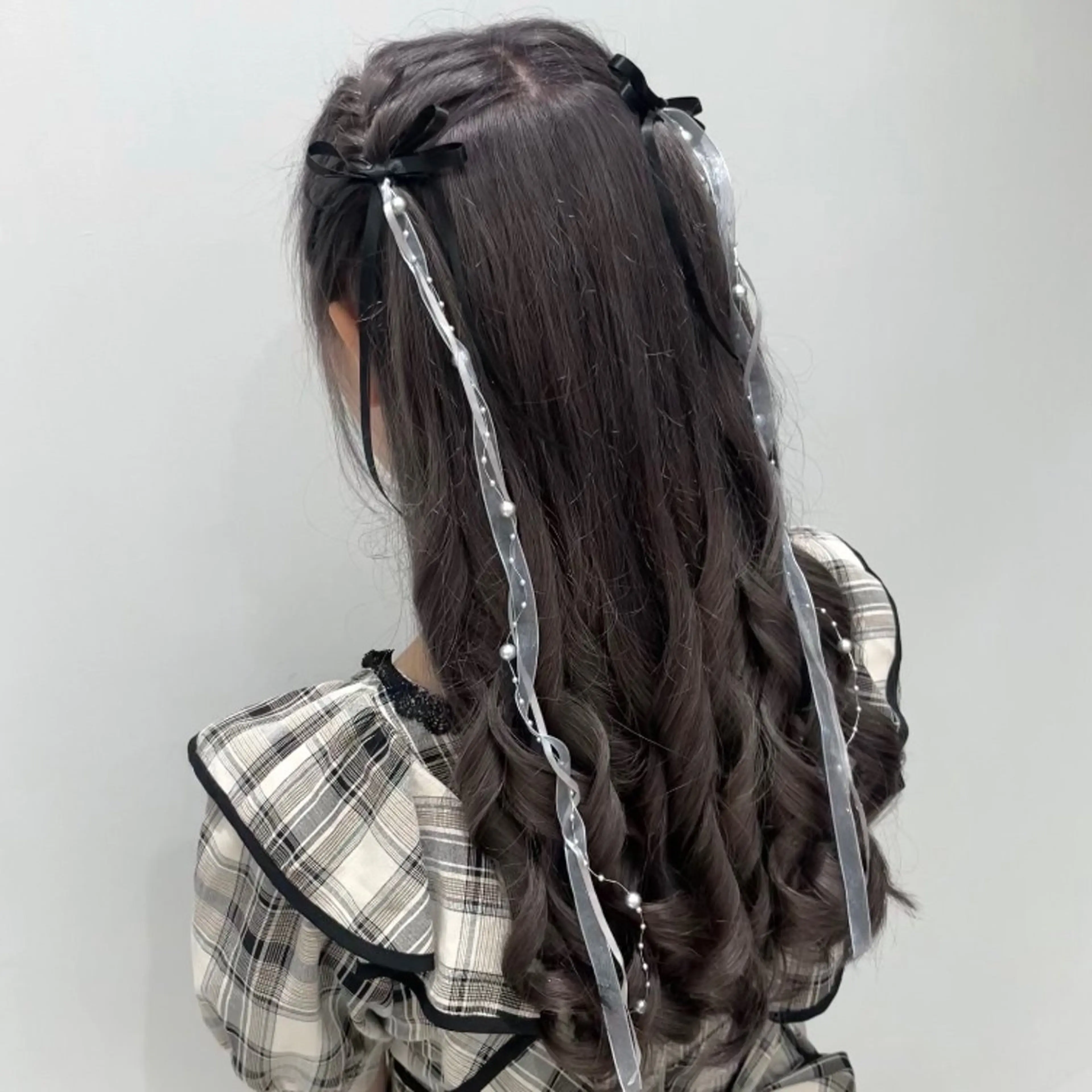 ロング カラー ヘアアレンジ 前髪クロスパーマ /美髪矯正/和田優海のヘアスタイル