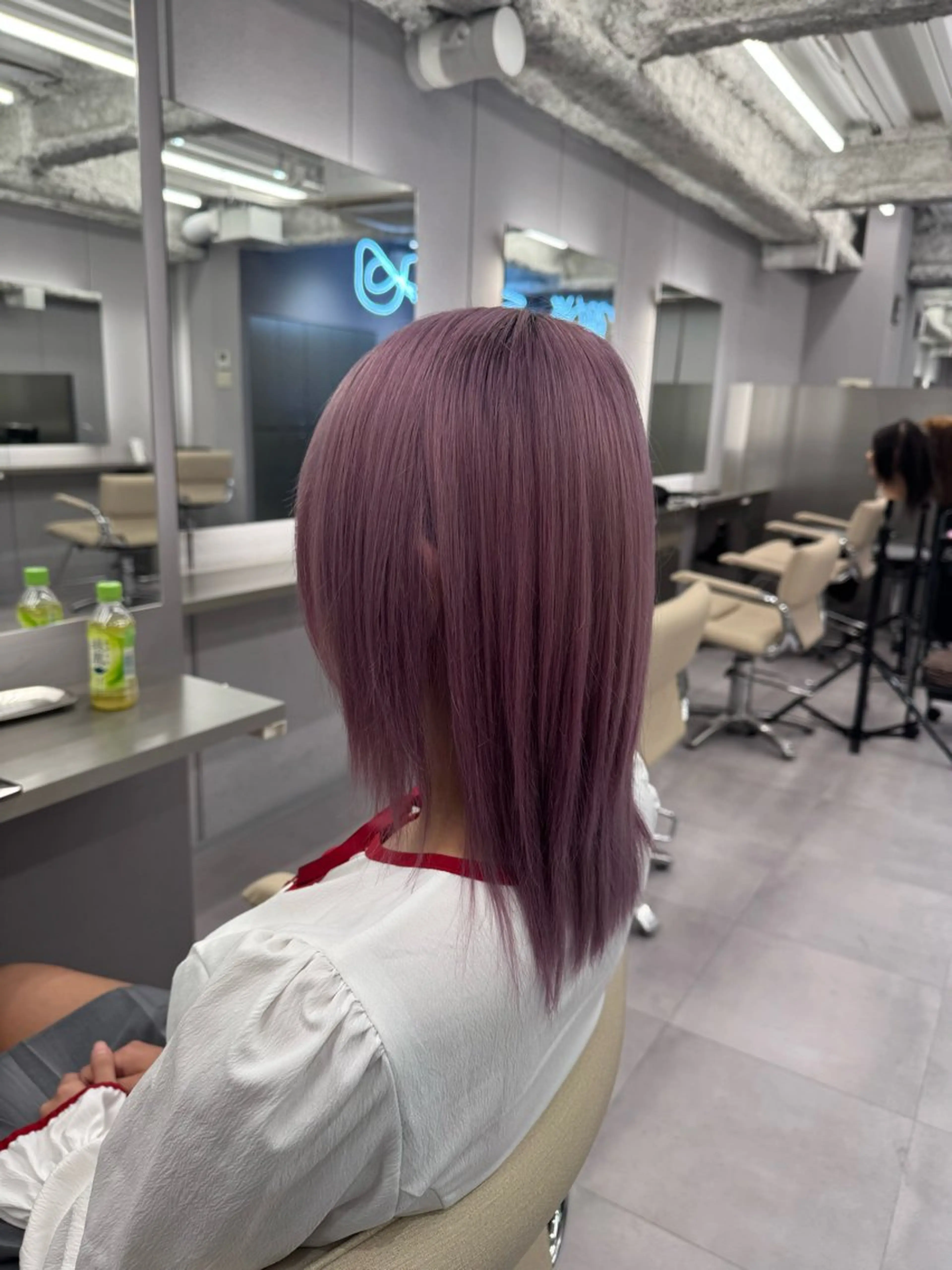 ショート カラー バレイヤージュ ベージュカラー ブリーチ ブロンド ケアブリーチ hono/ブリーチ /Lote.一宮のヘアスタイル