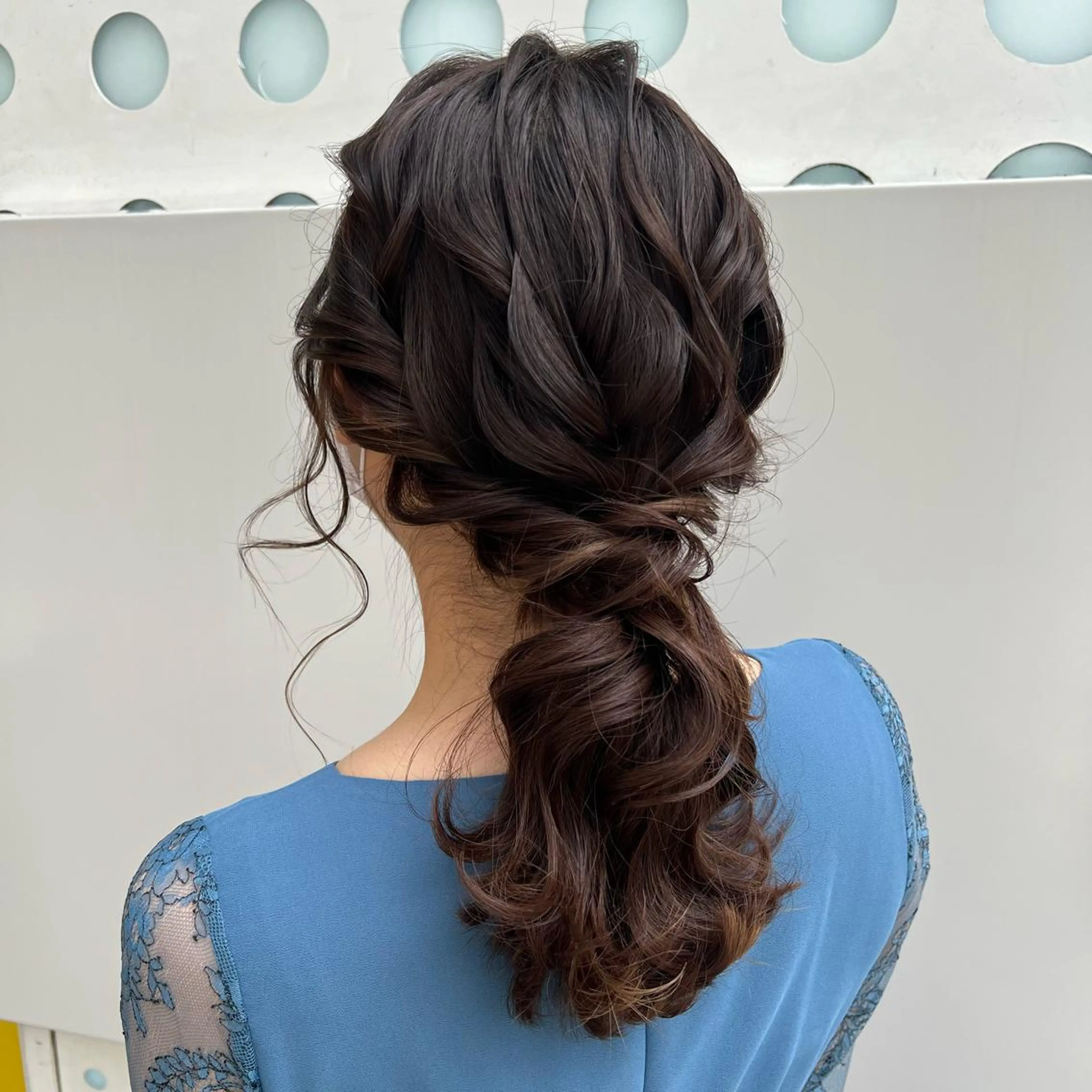 セミロング ヘアアレンジ 結婚式・ブライダル ヘアセット GrandStory SHIBUYA所属・卒業式お呼ばれ🕊️ ヘアセット✴︎ミキのヘアスタイル
