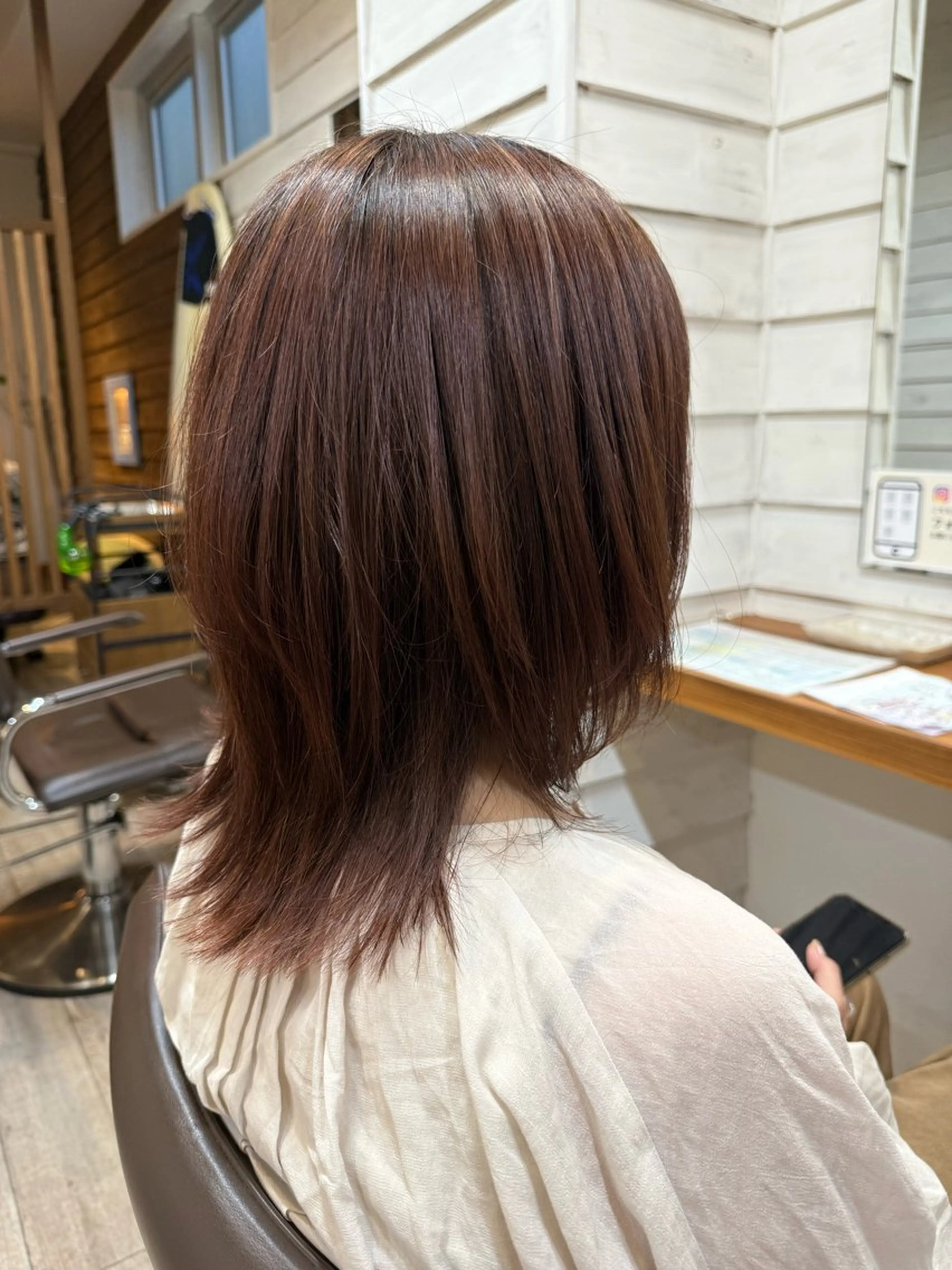 【ワンカラーで艶感、透明感*】カット+カラーの写真