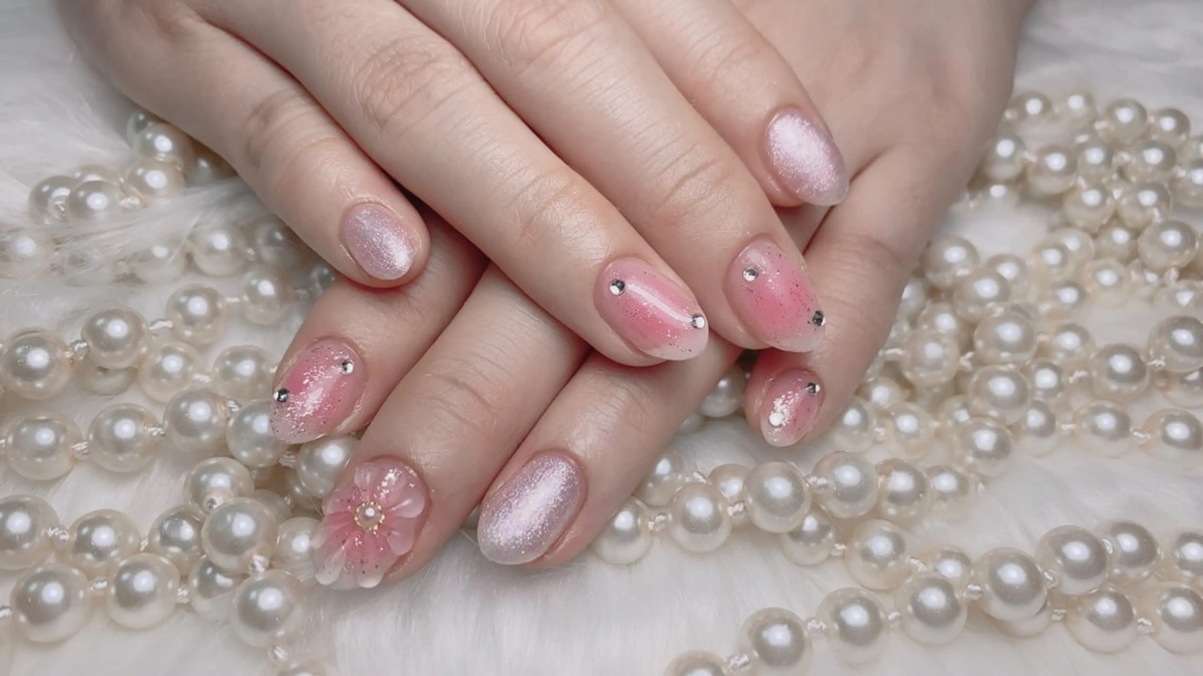 ネイル ハンドネイル オーシャン スカルプネイルサロンのネイルデザイン