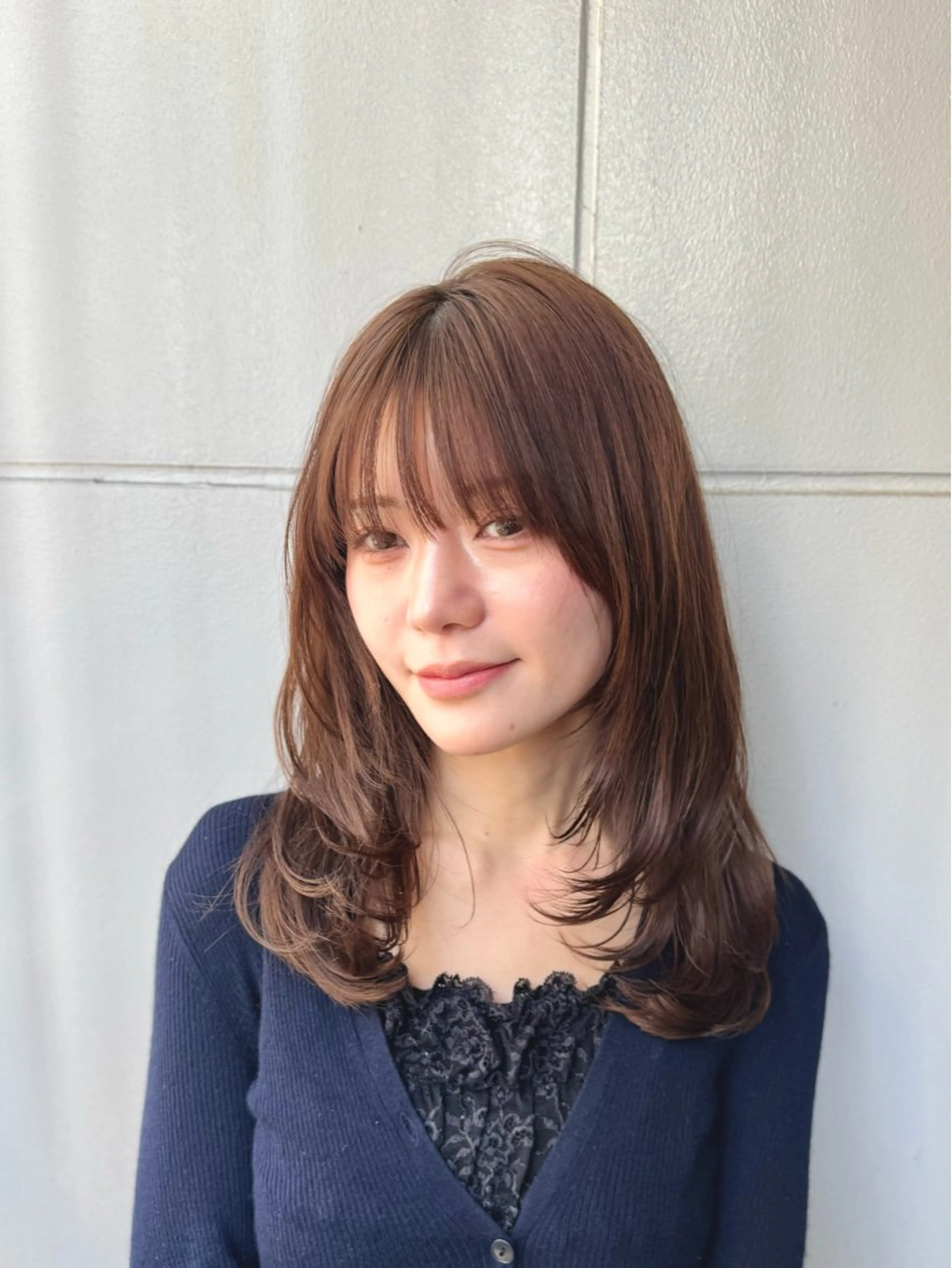 ミディアム カラー ブラウンカラー チョコレートブラウン レイヤーカット SALOWIN新宿三丁目【サロウィン】所属・ハッシュレイヤー💐 透明感カラー💐青木のヘアスタイル