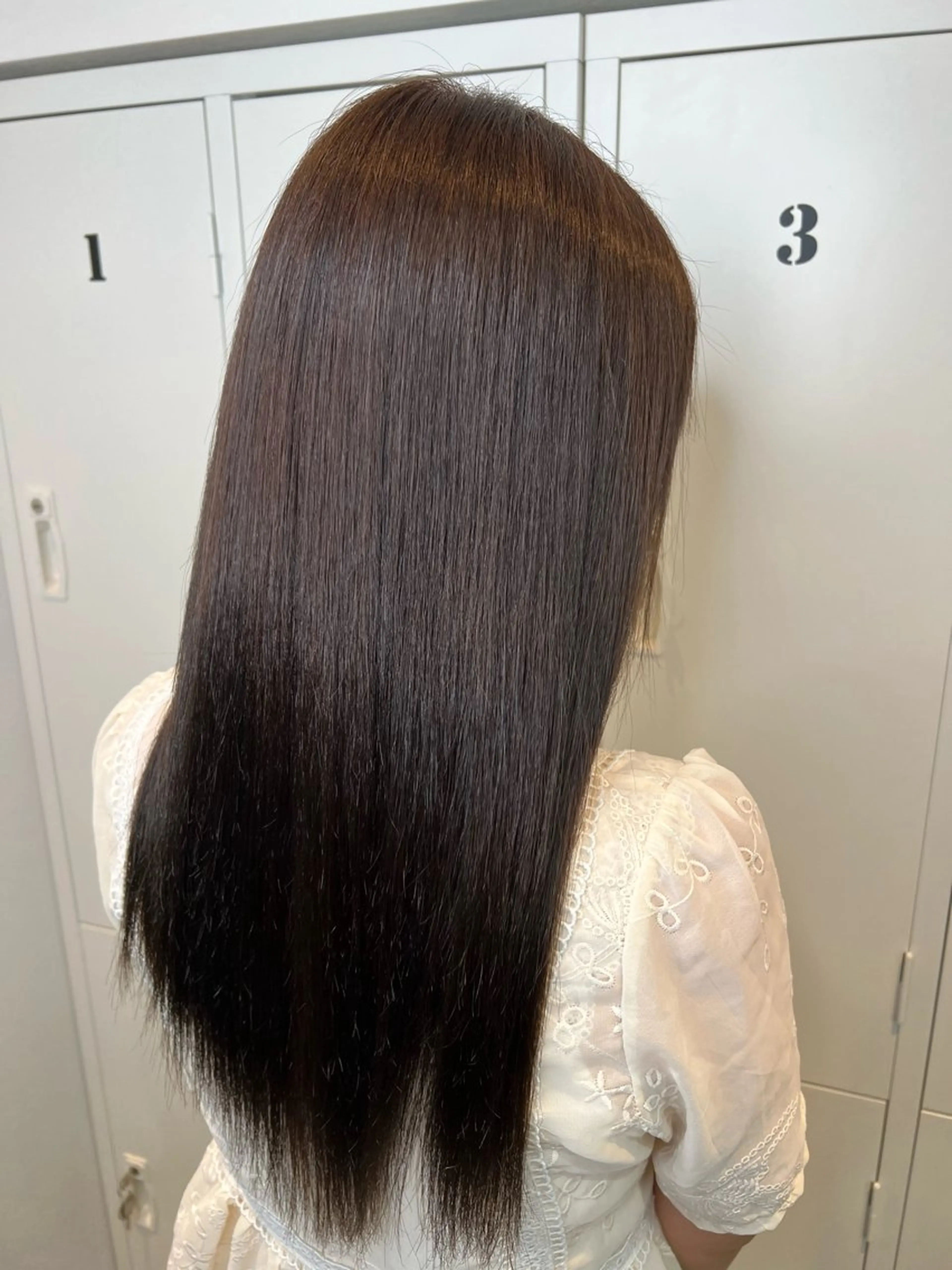 ロング カラー 透明感カラー グレージュ 縮毛矯正 カットモデル募集 八王子/kyocoのヘアスタイル