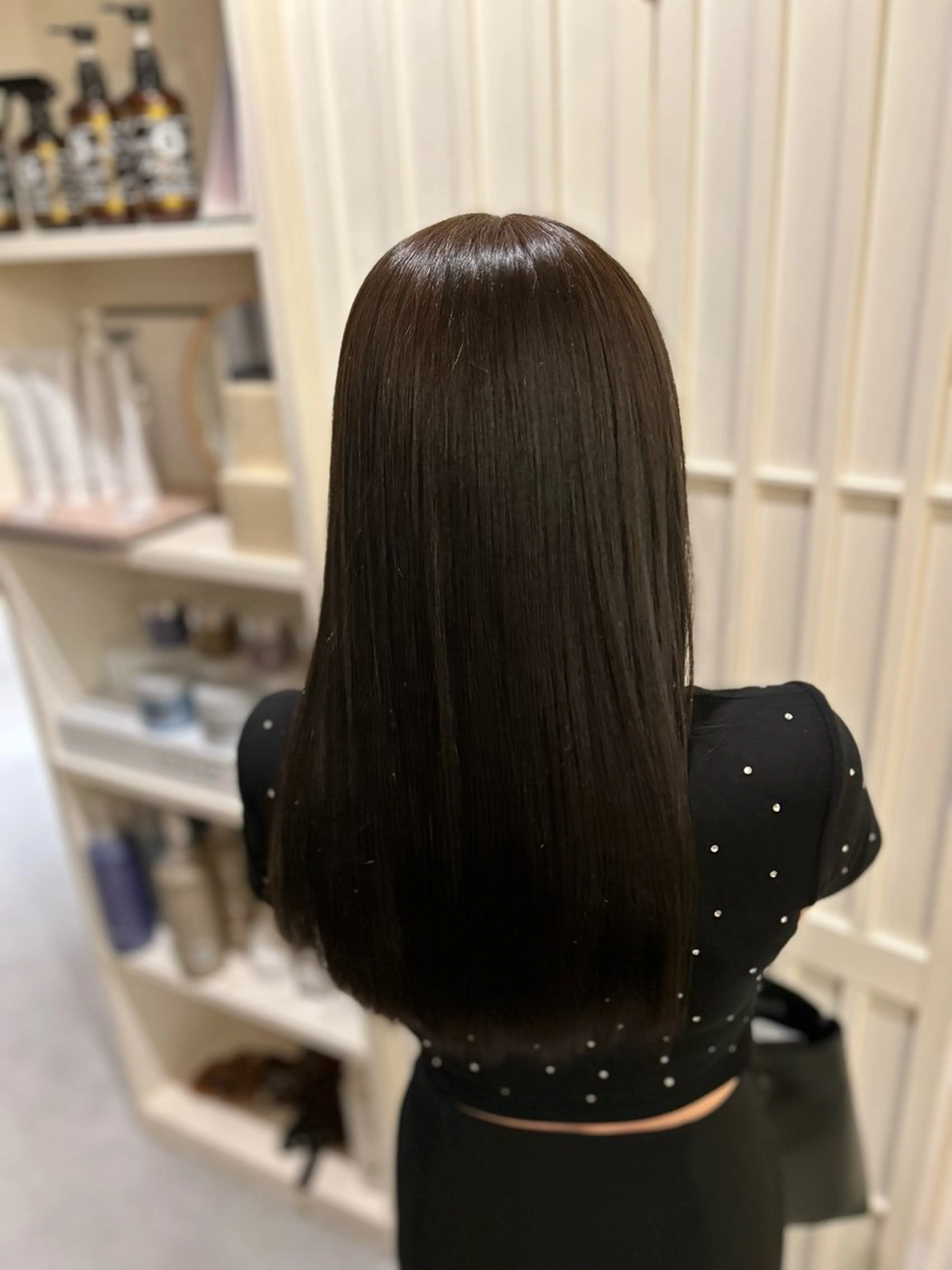 ロング カラー パーマ カット ヘアカラー トリートメント レイヤー/グレージュ 赤み消し/コウスケのヘアスタイル