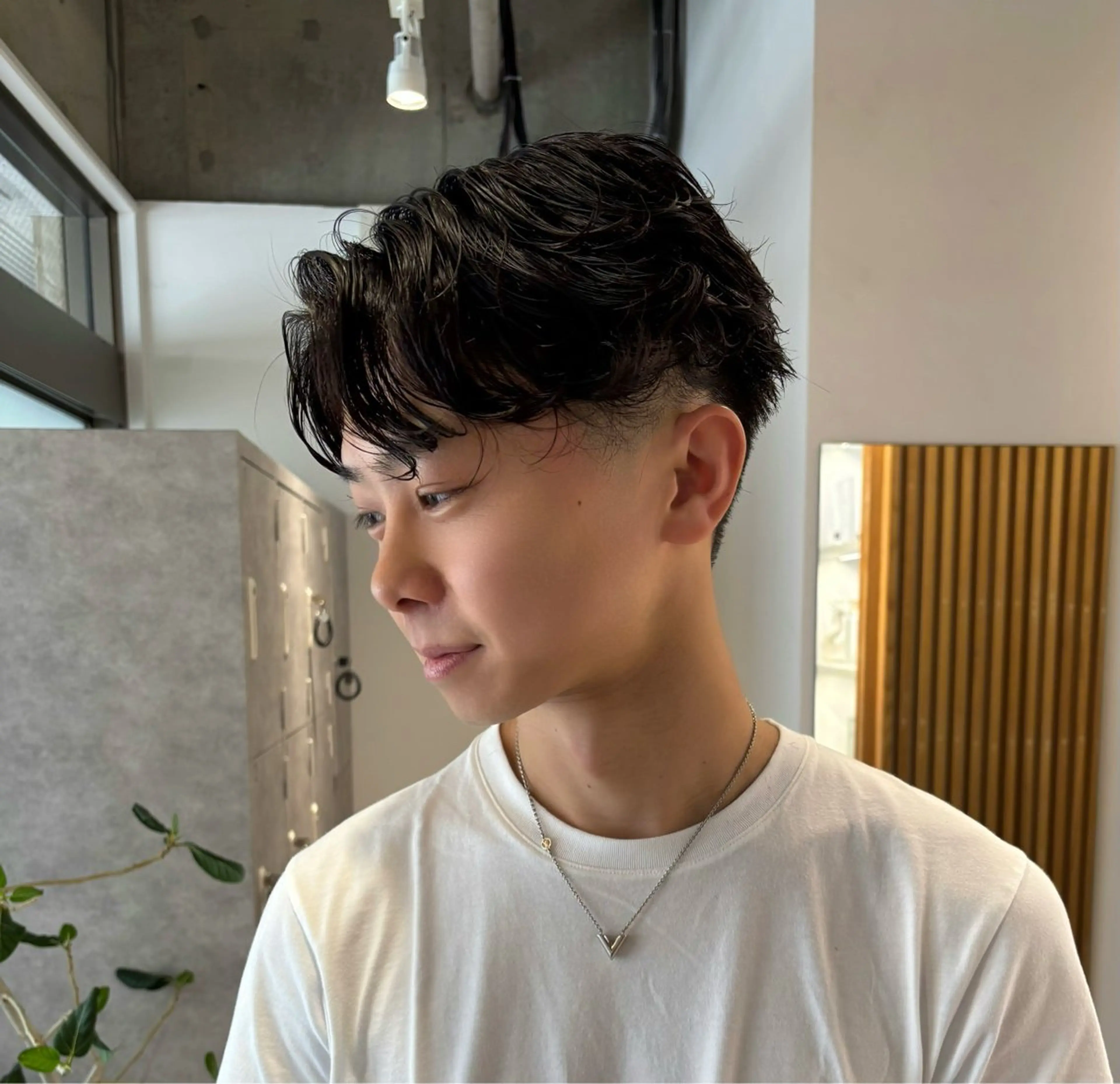 ミディアム パーマ メンズ メンズ＆スパ特化 takumiのヘアスタイル
