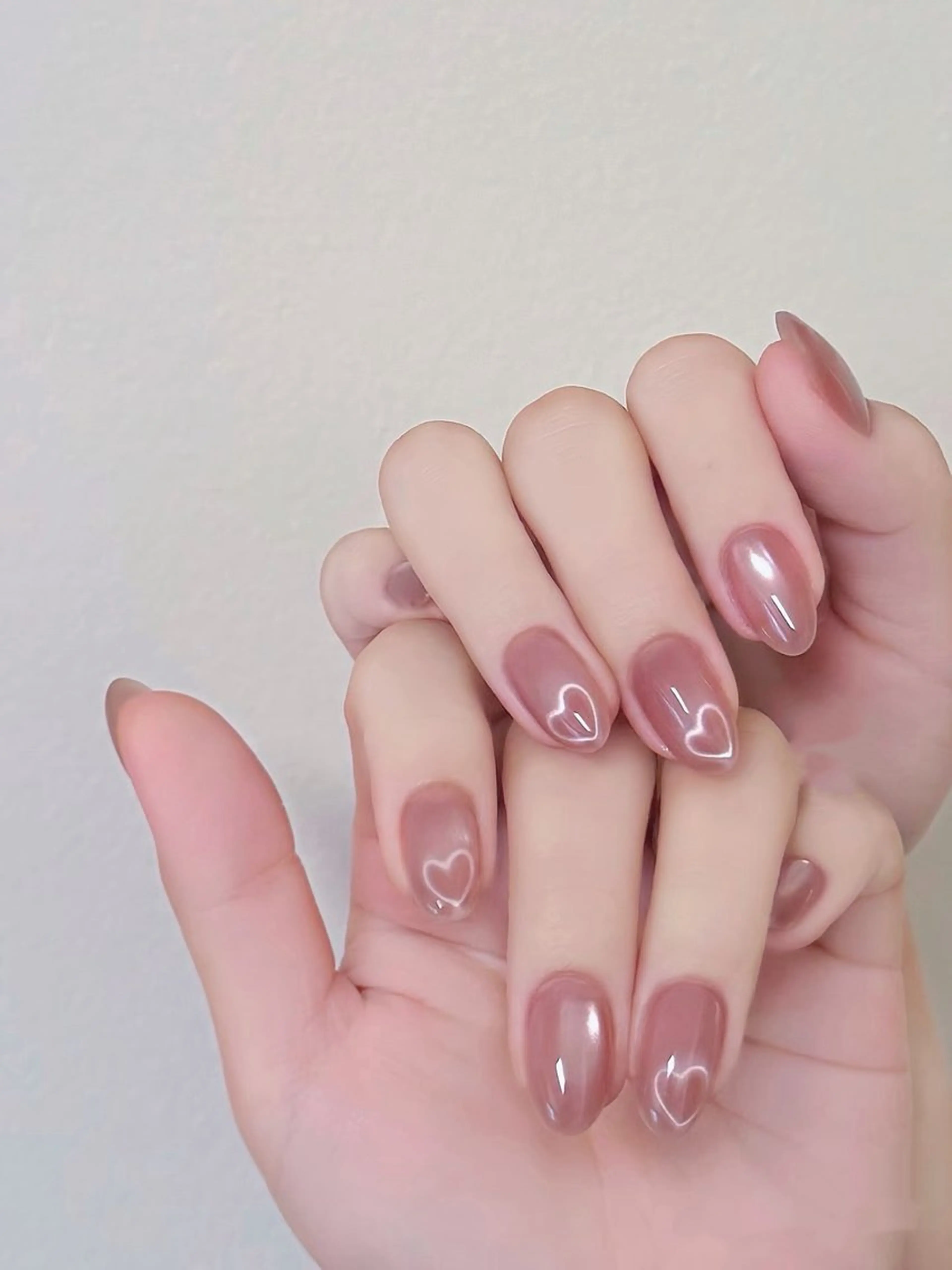 ハンド】ハートマグネイル +ソフトジェルオフありの写真