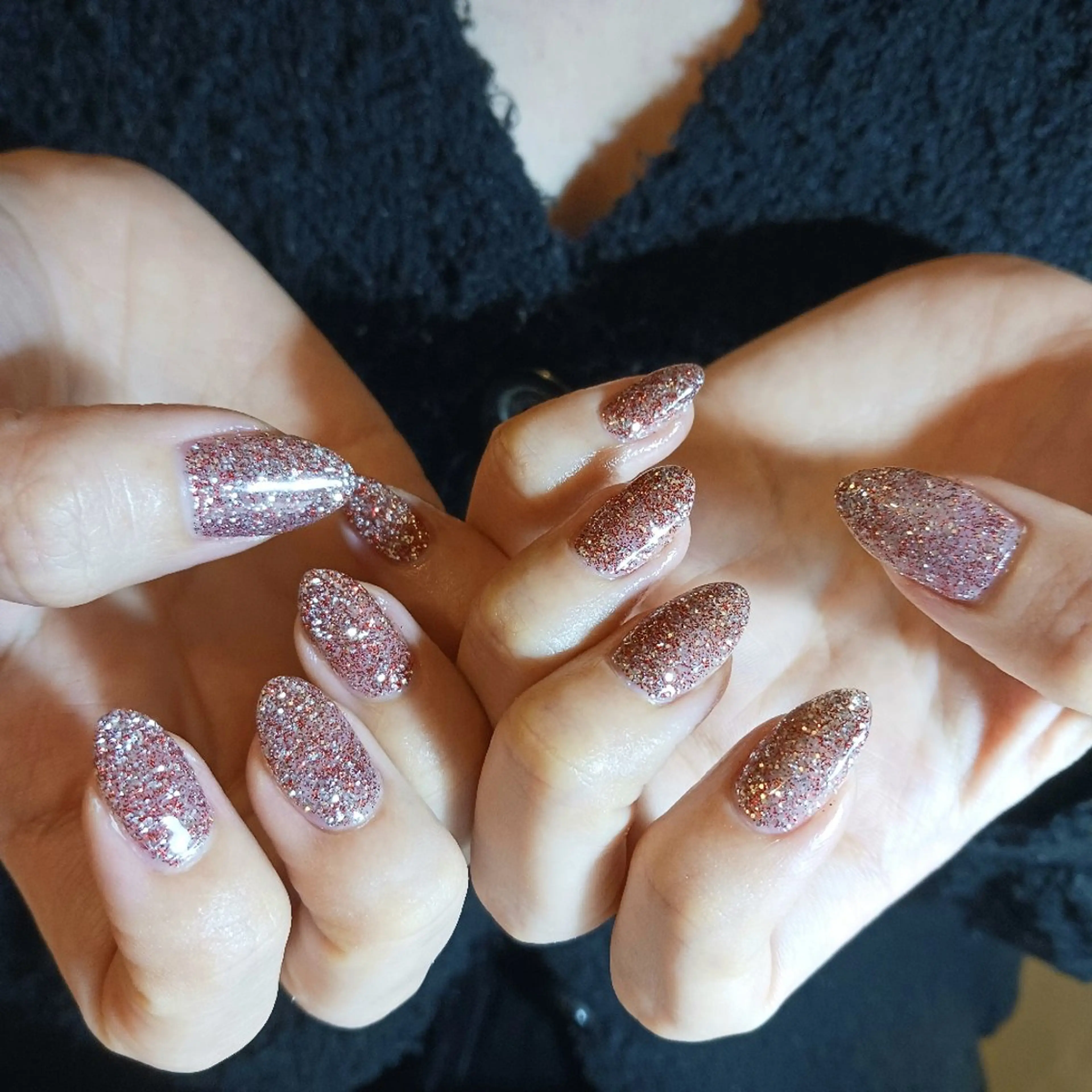 ネイル フラッシュネイル ジェルネイル キラキラネイル ラメ(グリッター) 持ち込み ハンドネイル owlnail /持込みデザイン専門のネイルデザイン