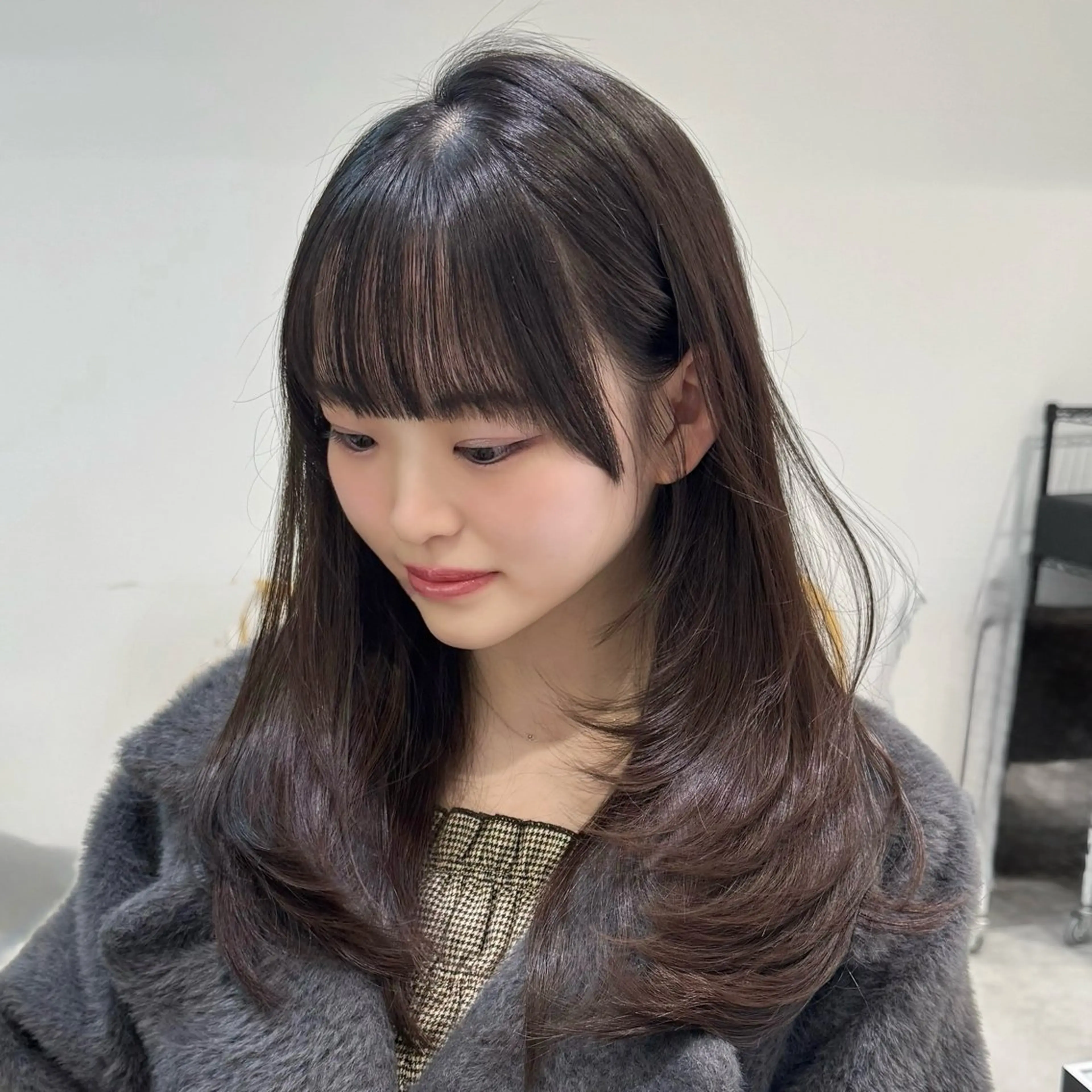 ロング レイヤーカット カット ヘアカラー トリートメント GO TODAY 原宿Verno店所属・韓国風レイヤー/顔周 り×透明感/きょうのヘアスタイル