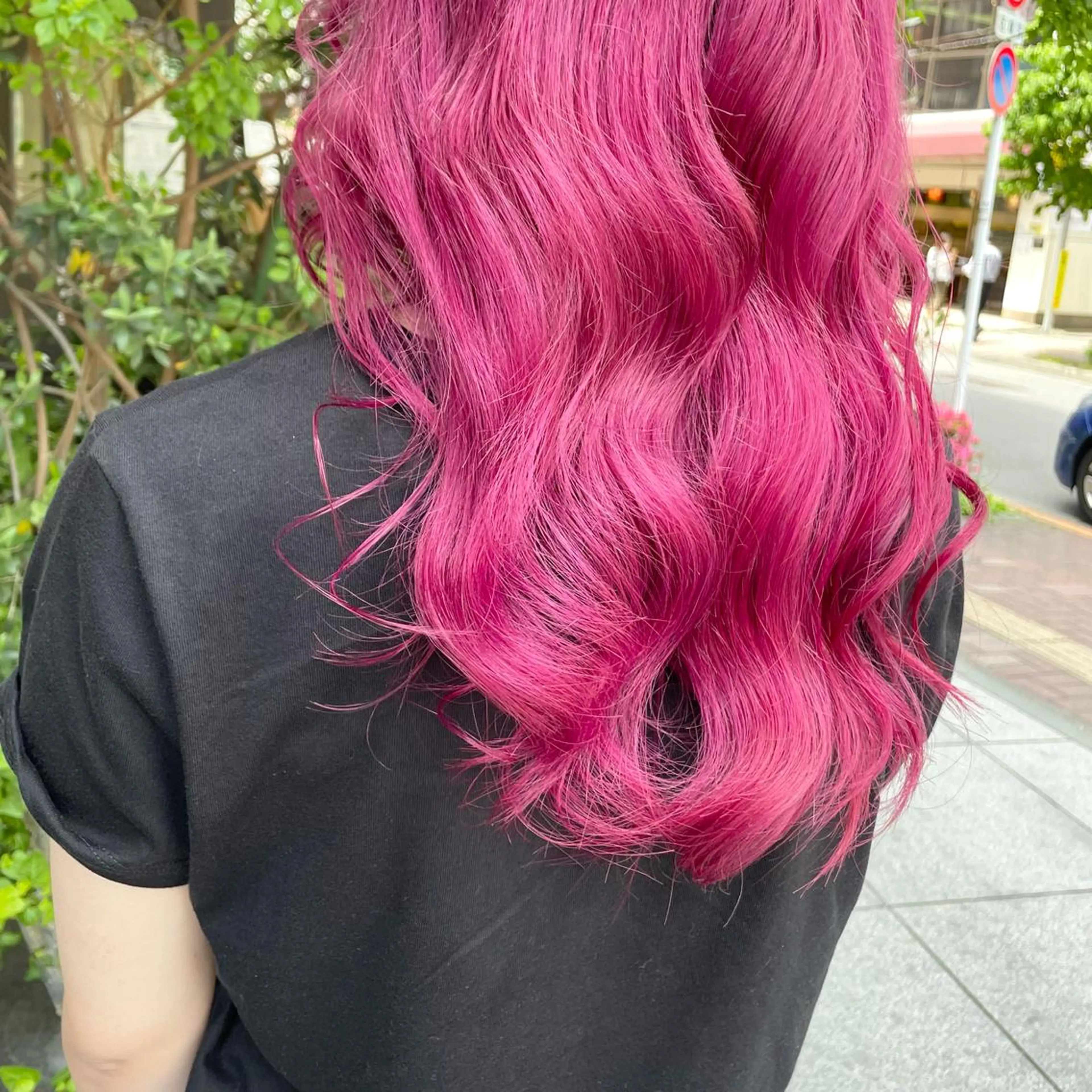 ロング カラー ピンクカラー イザワ アヤ🐇のヘアスタイル
