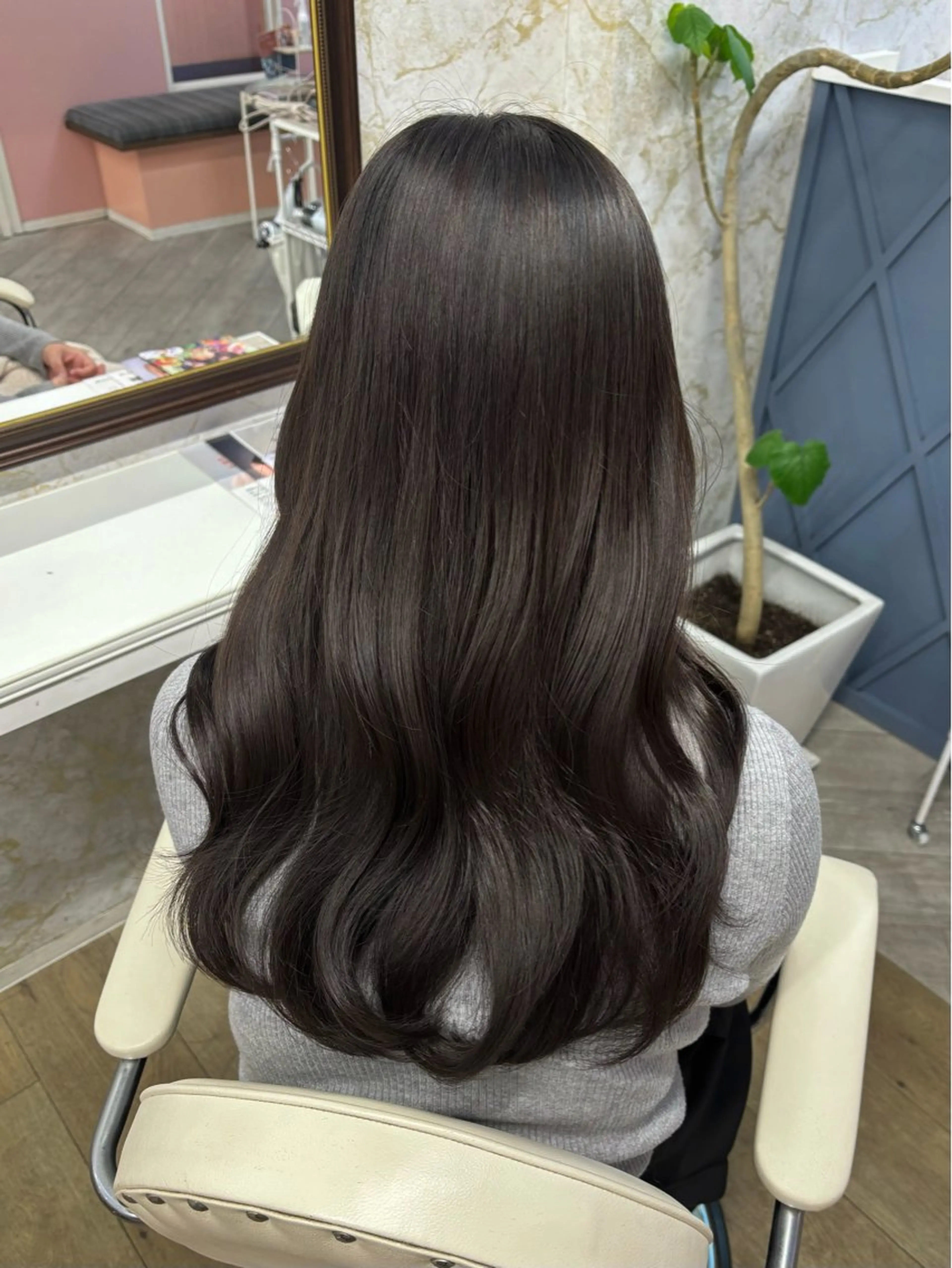 ロング カラー ココアグレージュ グレージュ カット ヘアカラー chihiro 🎀のヘアスタイル