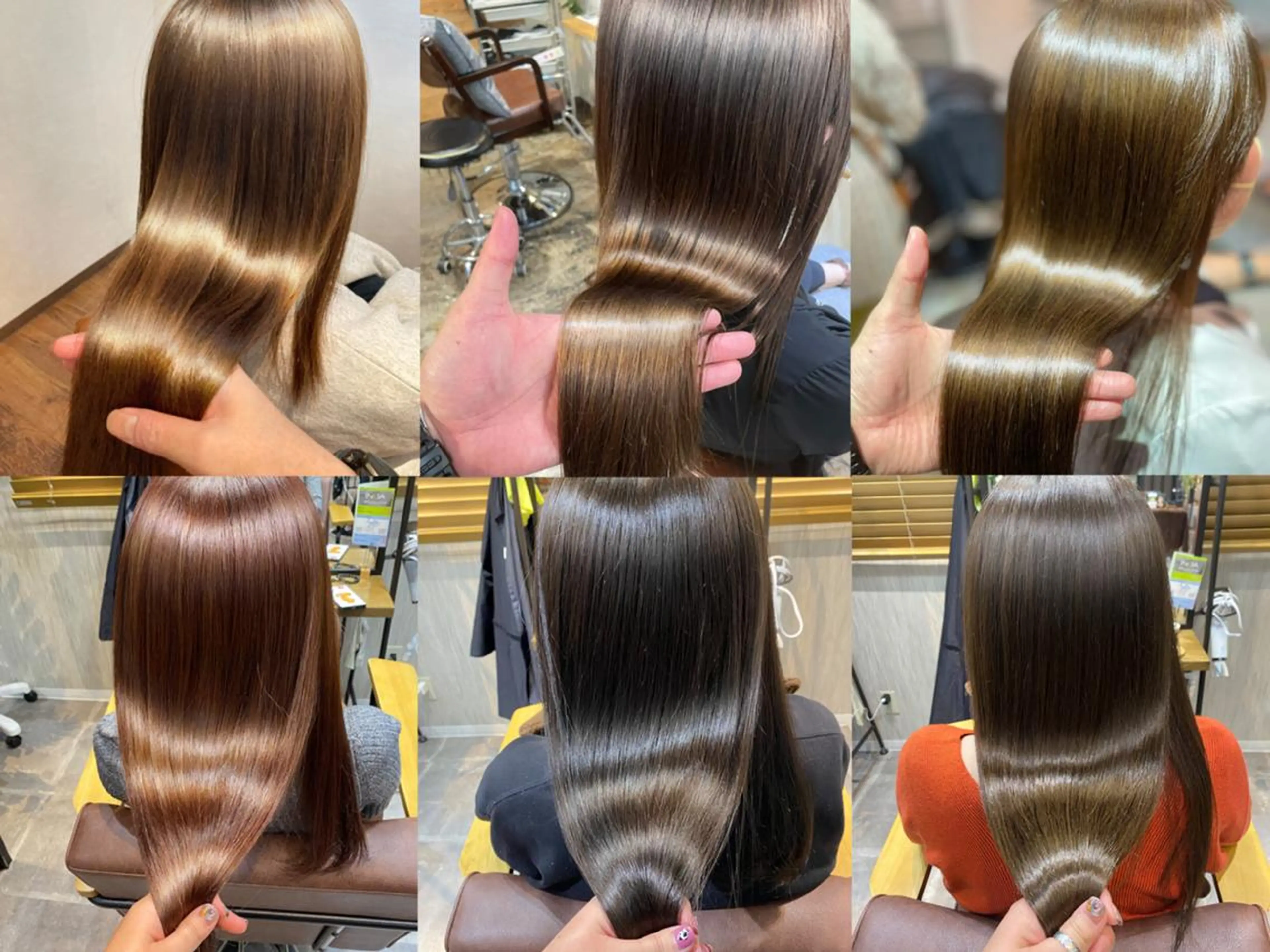 セミロング パーマ カラー アディクシーカラー アッシュ バレイヤージュ ミストバング ベージュカラー N° +aero 横浜のヘアスタイル