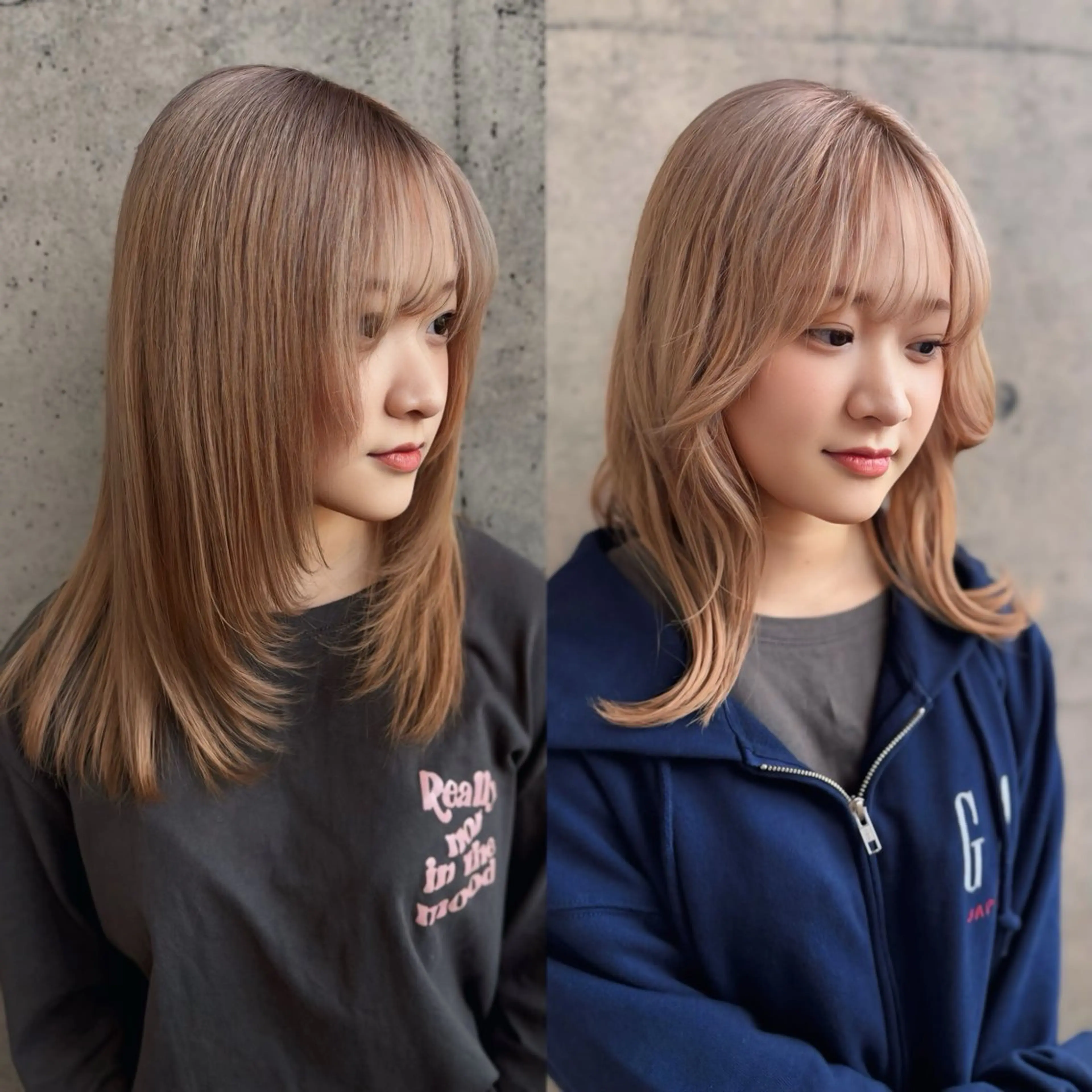 ミディアム カラー カット ヘアカラー トリートメント LIFE 本店所属・ハイトーン×韓国 レイヤー/ 小林達哉のヘアスタイル