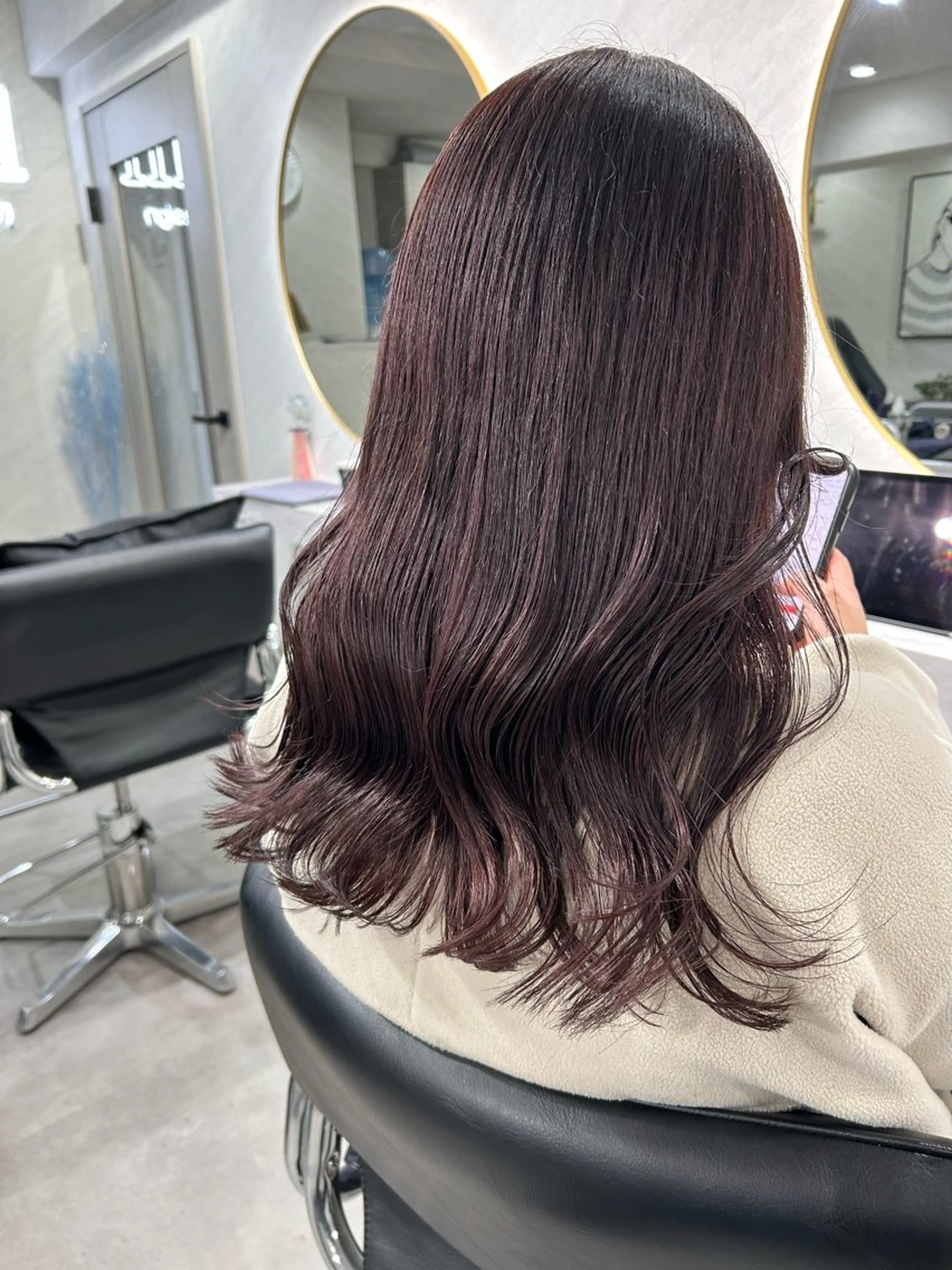 セミロング カラー ヘアカラー 髪質改善will hairdesignのヘアスタイル