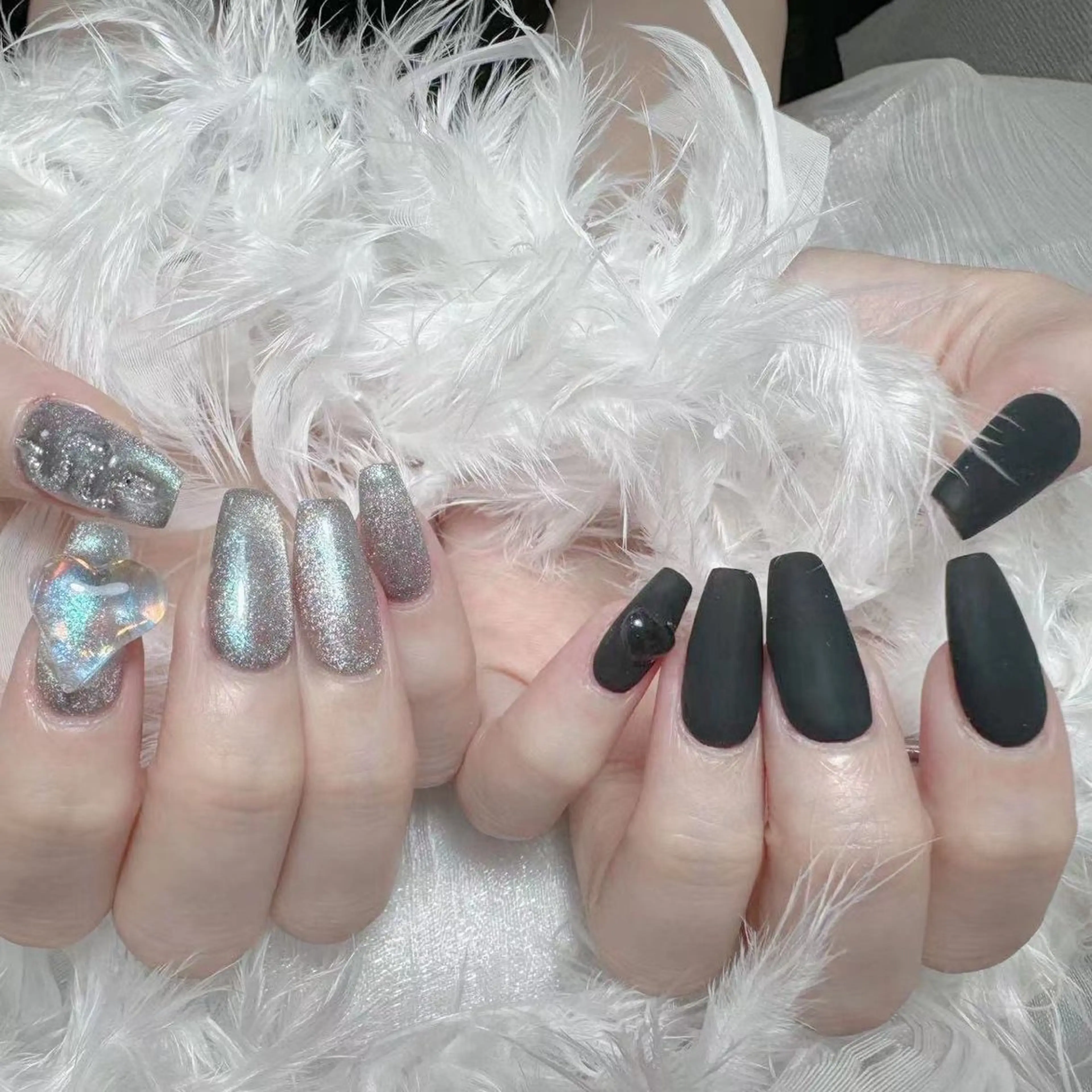 ネイル アートネイル オーロラネイル フラッシュネイル ガーリー キラキラネイル Diamond NAIL✨のネイルデザイン