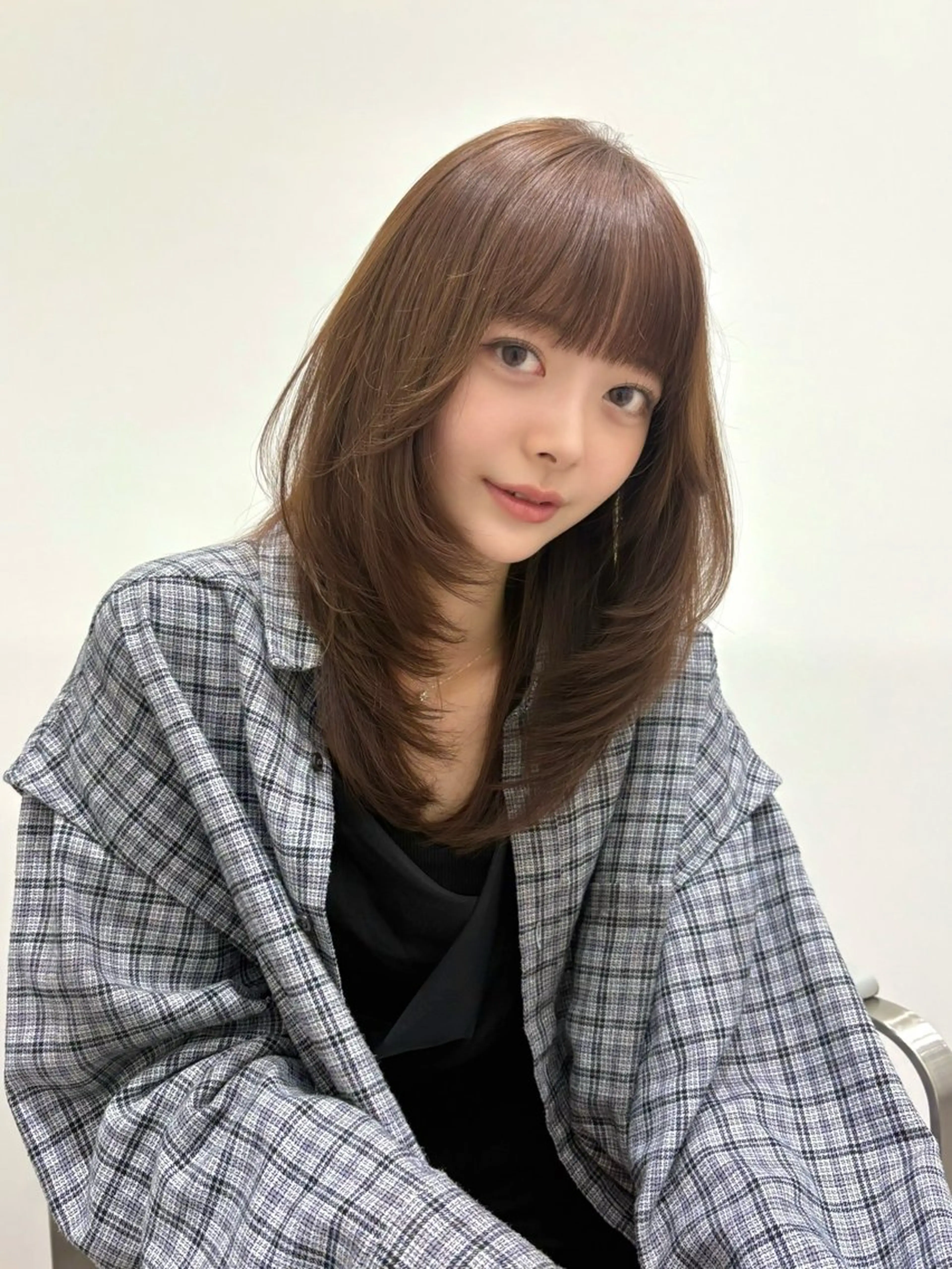 セミロング レイヤーカット カット ヘアカラー トリートメント PULSE yokohama所属・横浜駅/韓国レイヤー /髪質改善のヘアスタイル