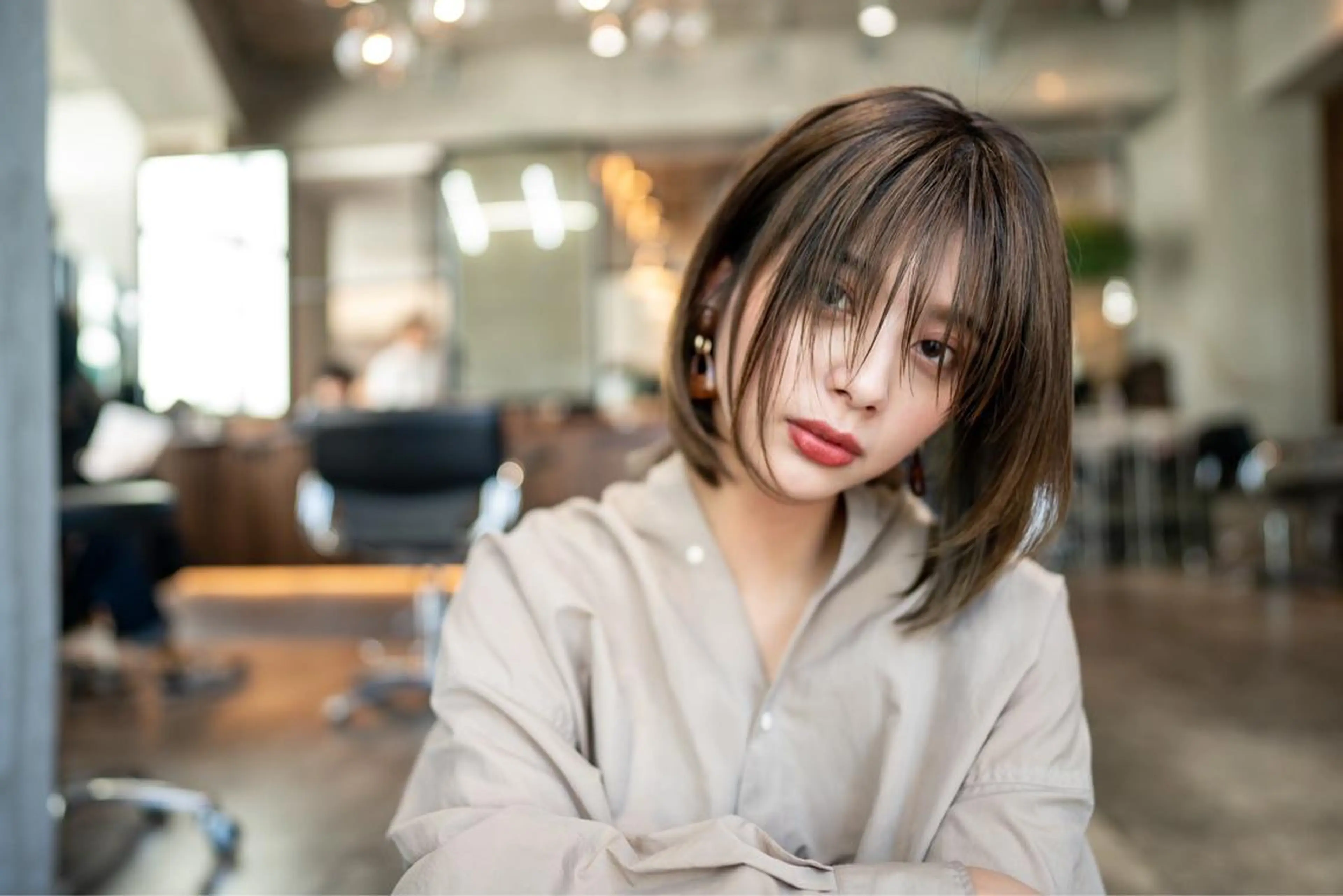 ミディアム カラー カット ヘアカラー トリートメント 🉐レイヤー/塩見 弘樹🉐渋谷のヘアスタイル