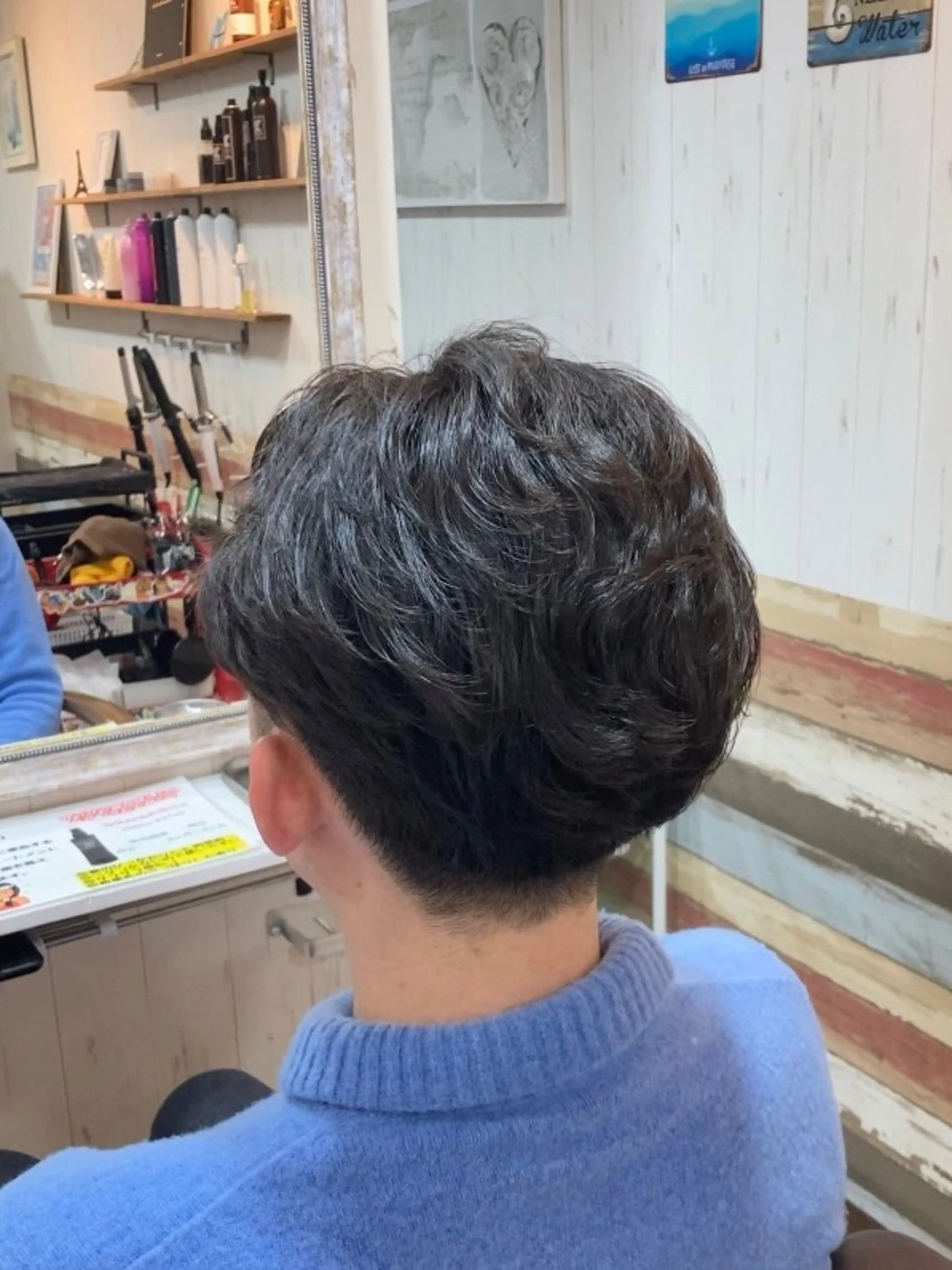 ミディアム パーマ メンズ カット パーマ 💥横浜メンズ特化 💥ルキのヘアスタイル