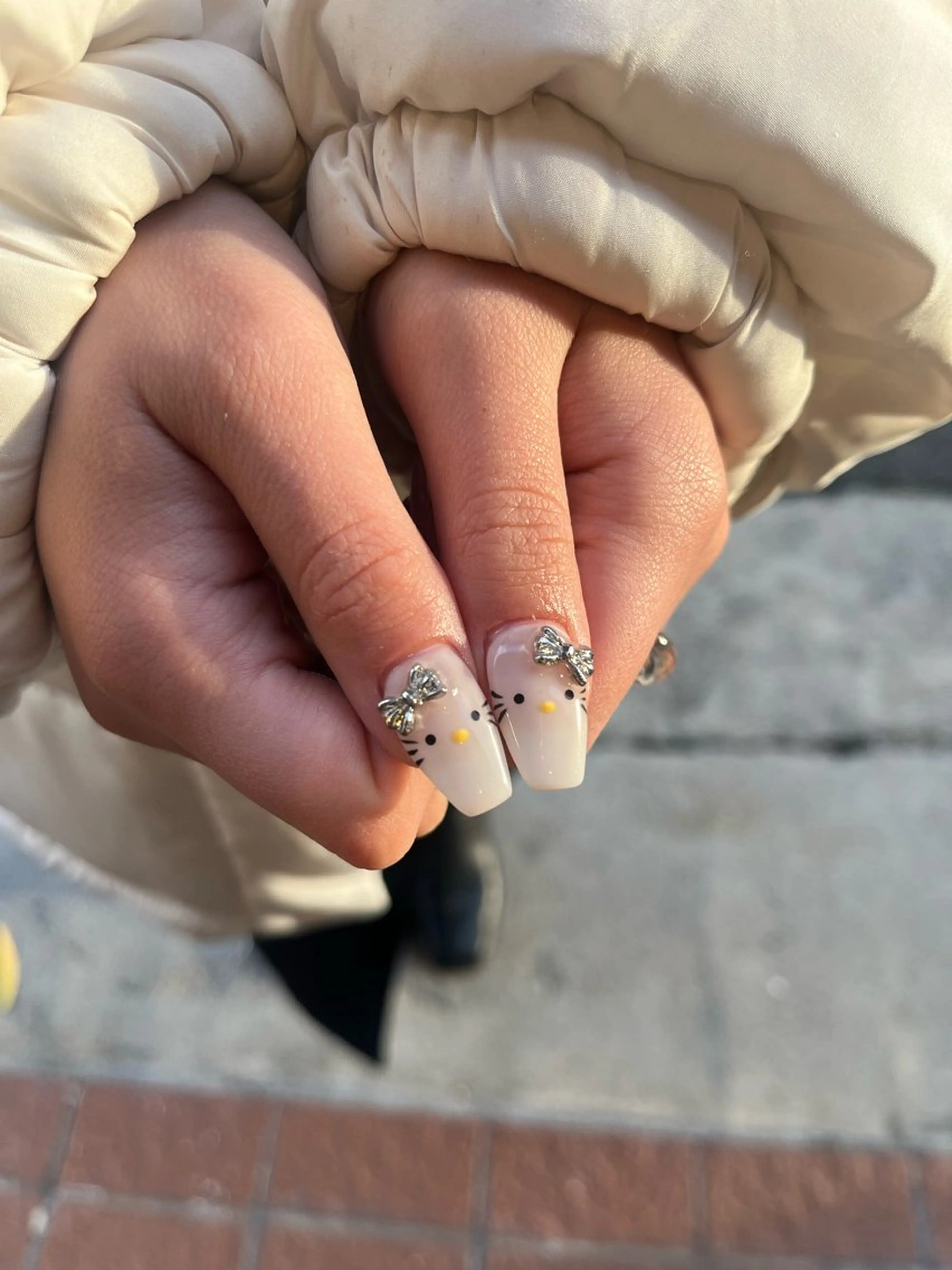 ネイル リボン ハンドネイル ballie／小野原 なつみのネイルデザイン