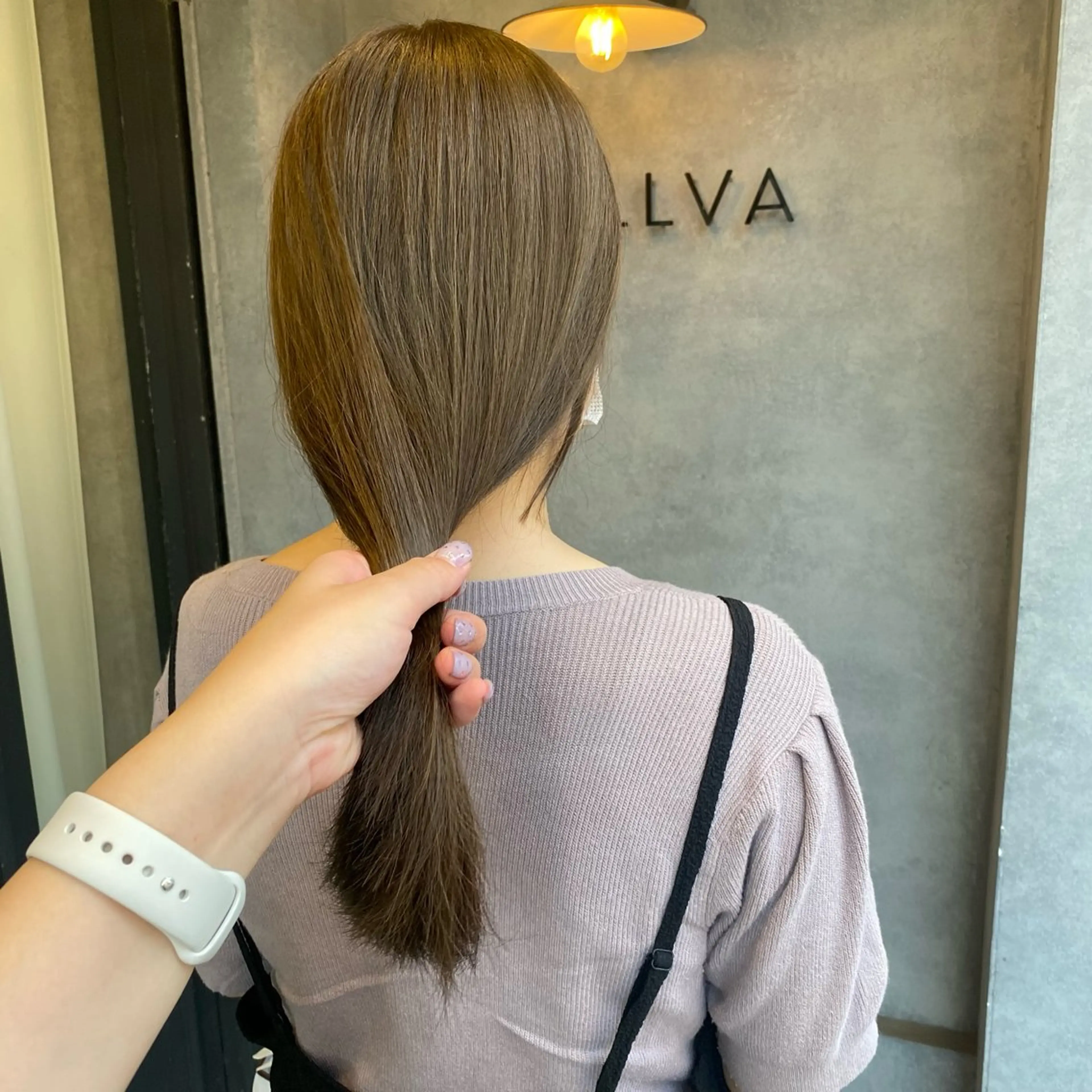 セミロング カラー ベージュカラー オリーブベージュ 🫧透明感カラー 🫧 ジルバ清水南海のヘアスタイル