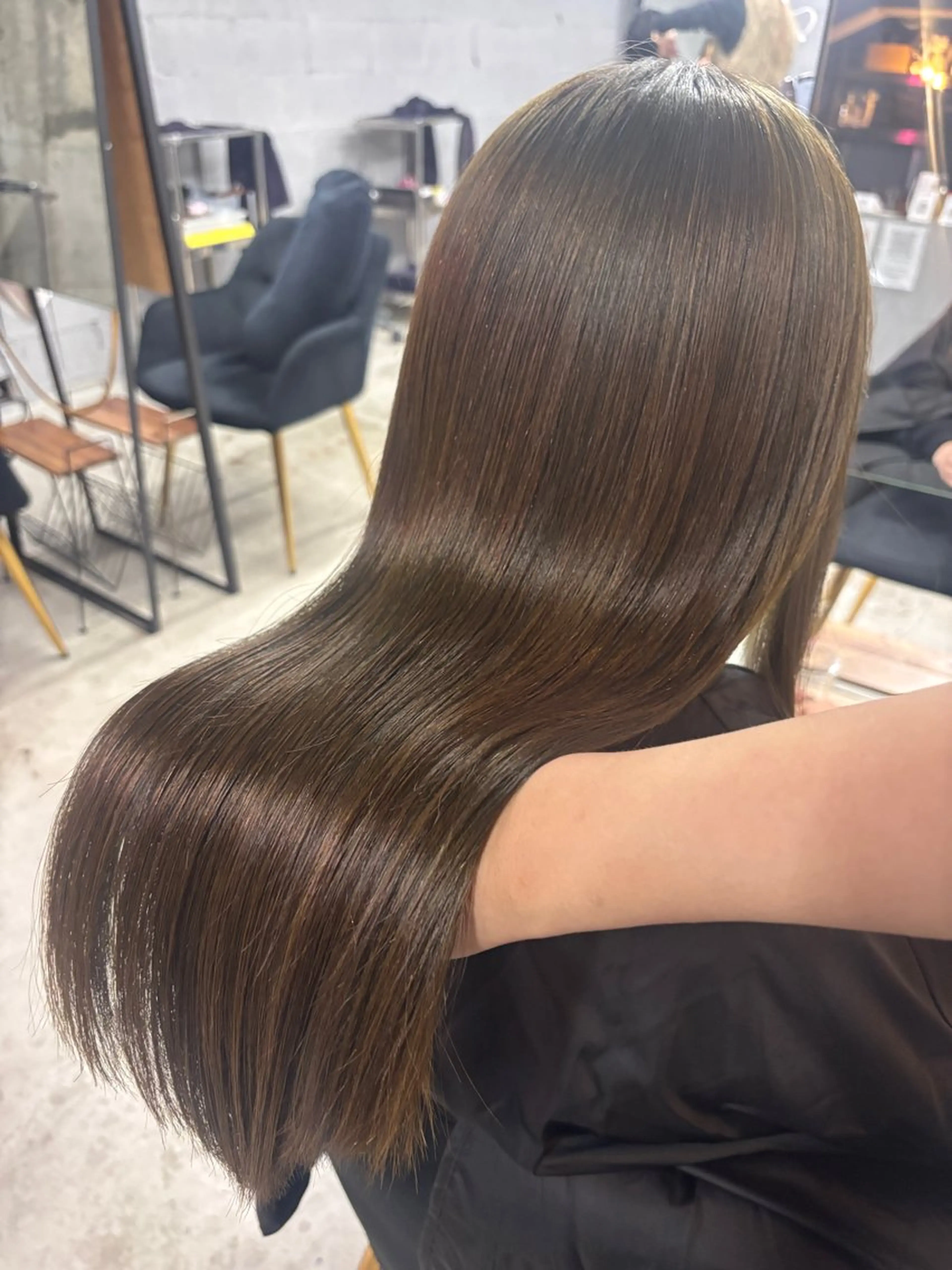 セミロング ヘアカラー トリートメント ヘッドスパ 透明感カラー🫧 Rico💗空き🈶のヘアスタイル