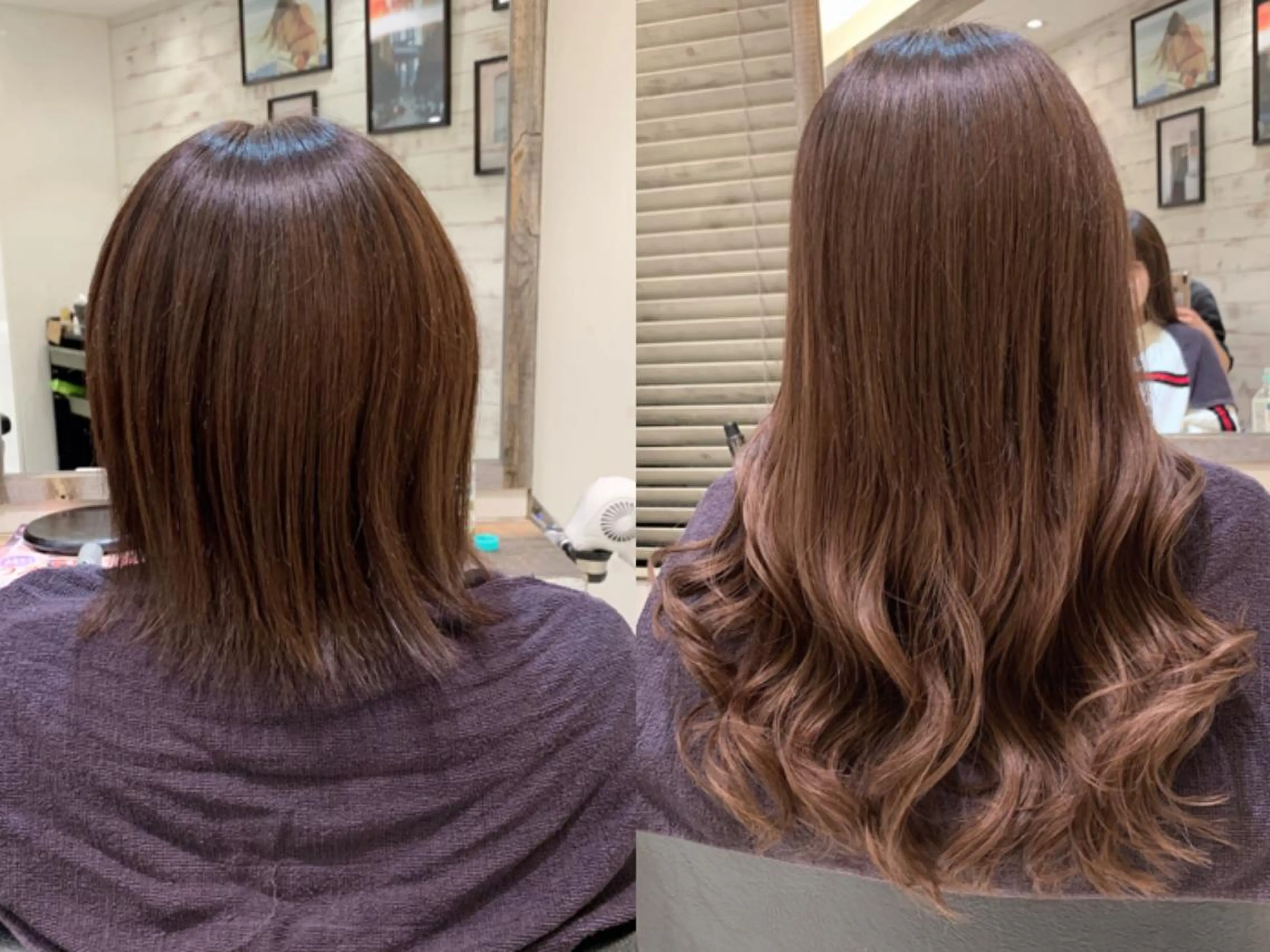 セミロング カラー シールエクステ エクステ エクステ　ユノキ リョウタのヘアスタイル