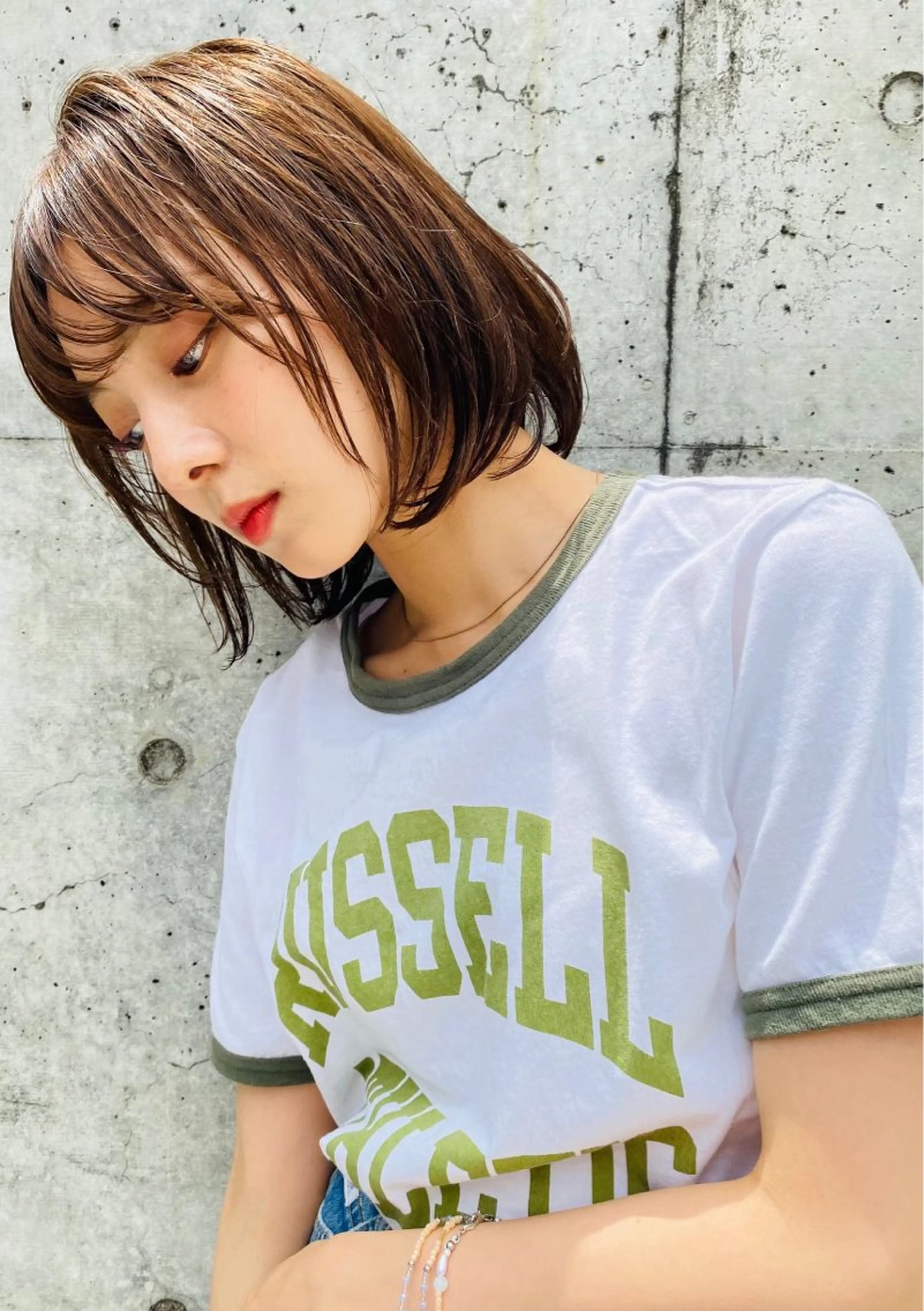 ミディアム カラー パーマ ヘアアレンジ ヘアカラー トリートメント ✂️ボブ特化 🌷喜美花のヘアスタイル