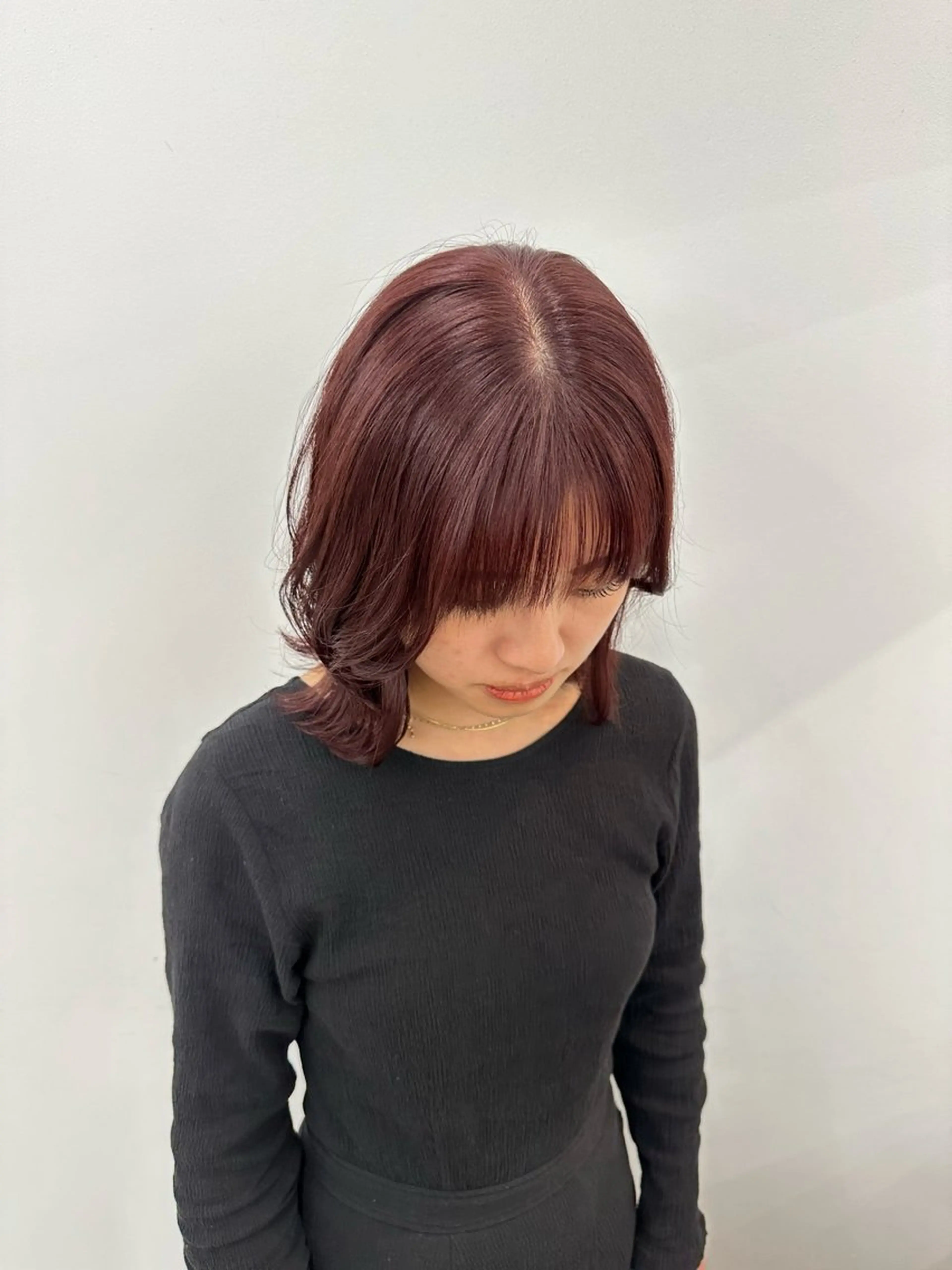 ミディアム カラー 顔まわりカット/艶髪 カラー✨けいとのヘアスタイル