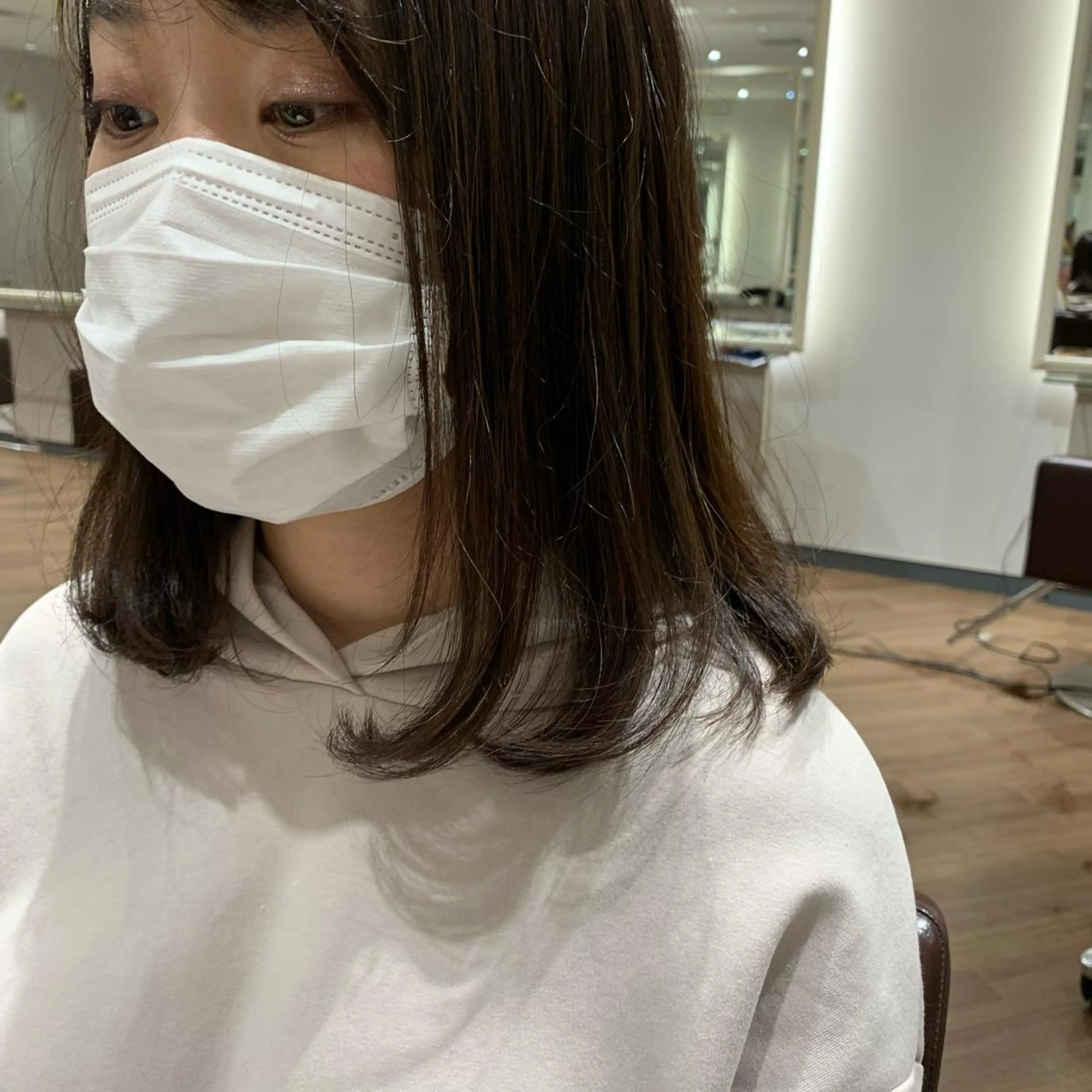 ミディアム パーマ ミディアムパーマ ごとう さなのヘアスタイル