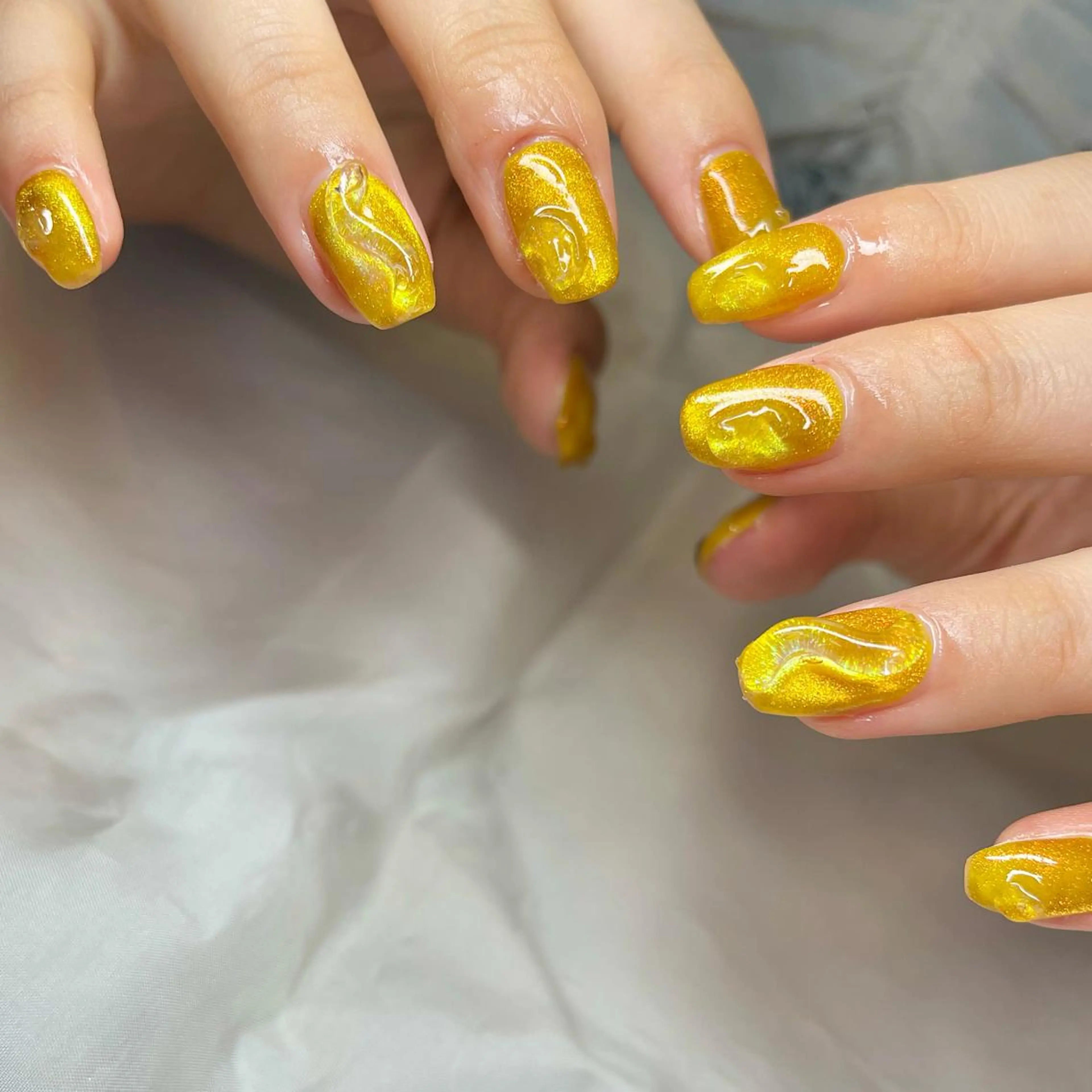 ミディアム カラー パーマ ヘアアレンジ キッズ ネイル マツエク・マツパ マグネットネイル nail&eye Aoのマツエク・マツパデザイン