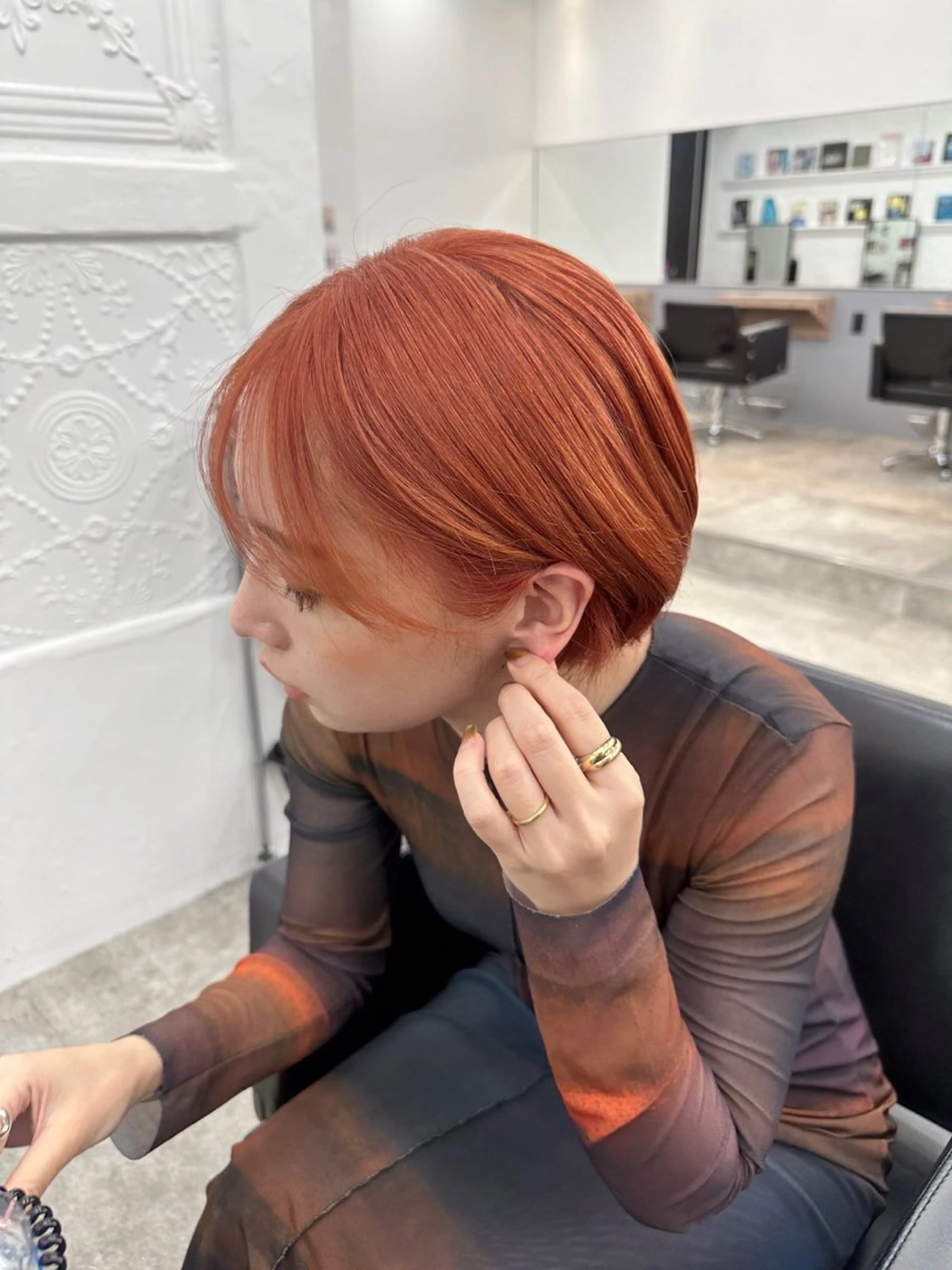 ショート カラー 顔まわりカット/艶髪 カラー✨けいとのヘアスタイル