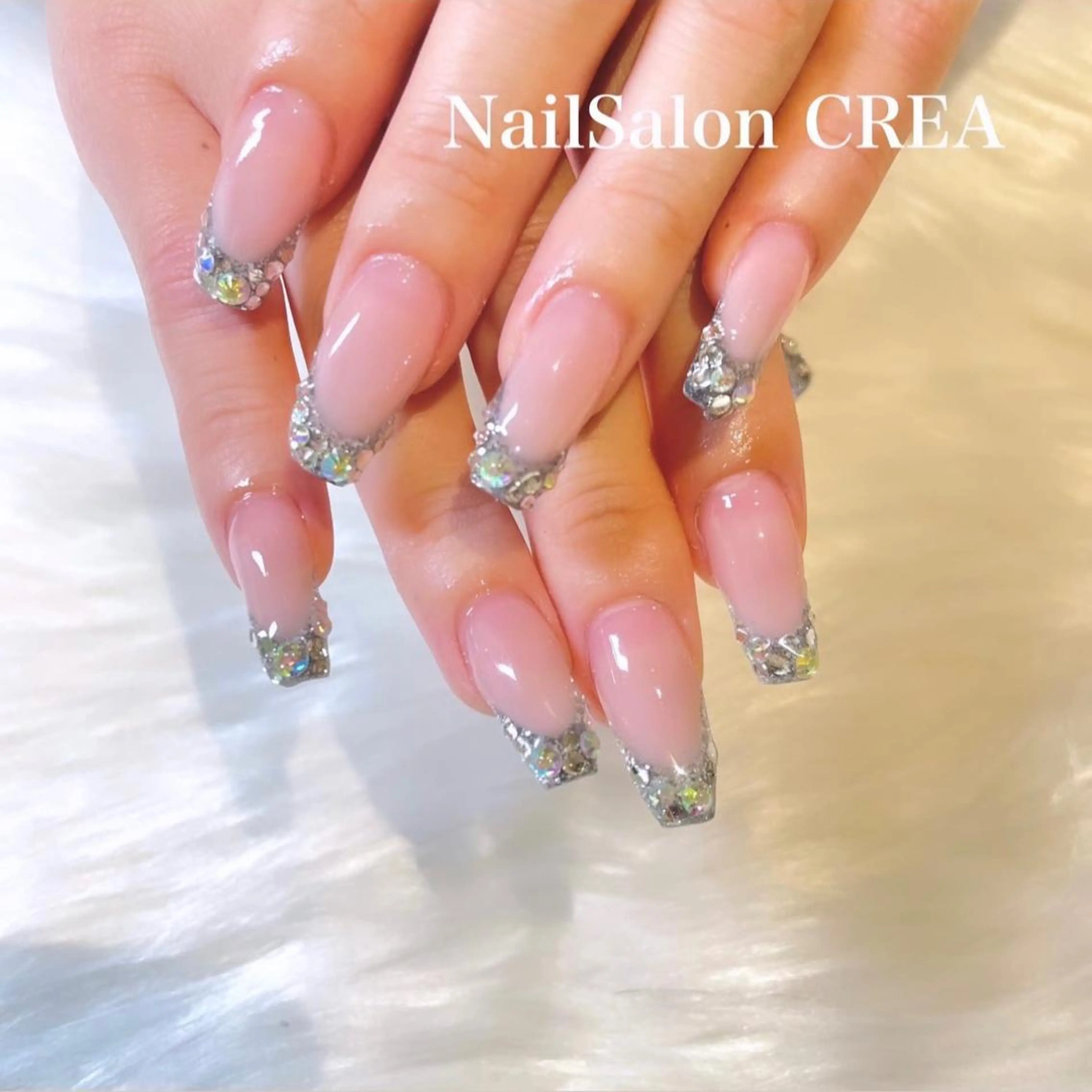 ネイル ストーンネイル ハンドネイル NailSalon CREAのネイルデザイン