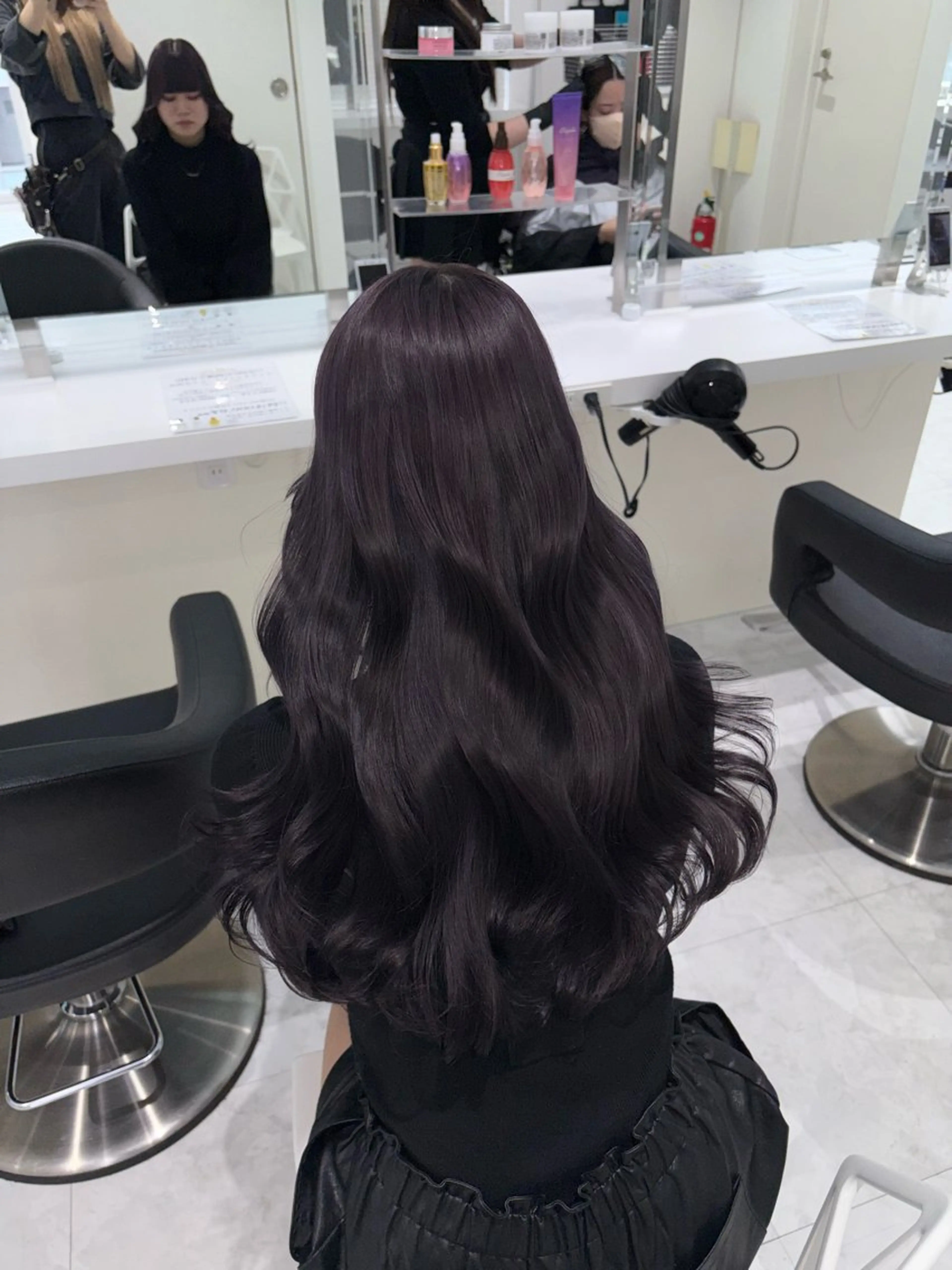 ロング カラー ヘアアレンジ 🫧透明感ラベンダー 似合わせ🫧あい🫧のヘアスタイル