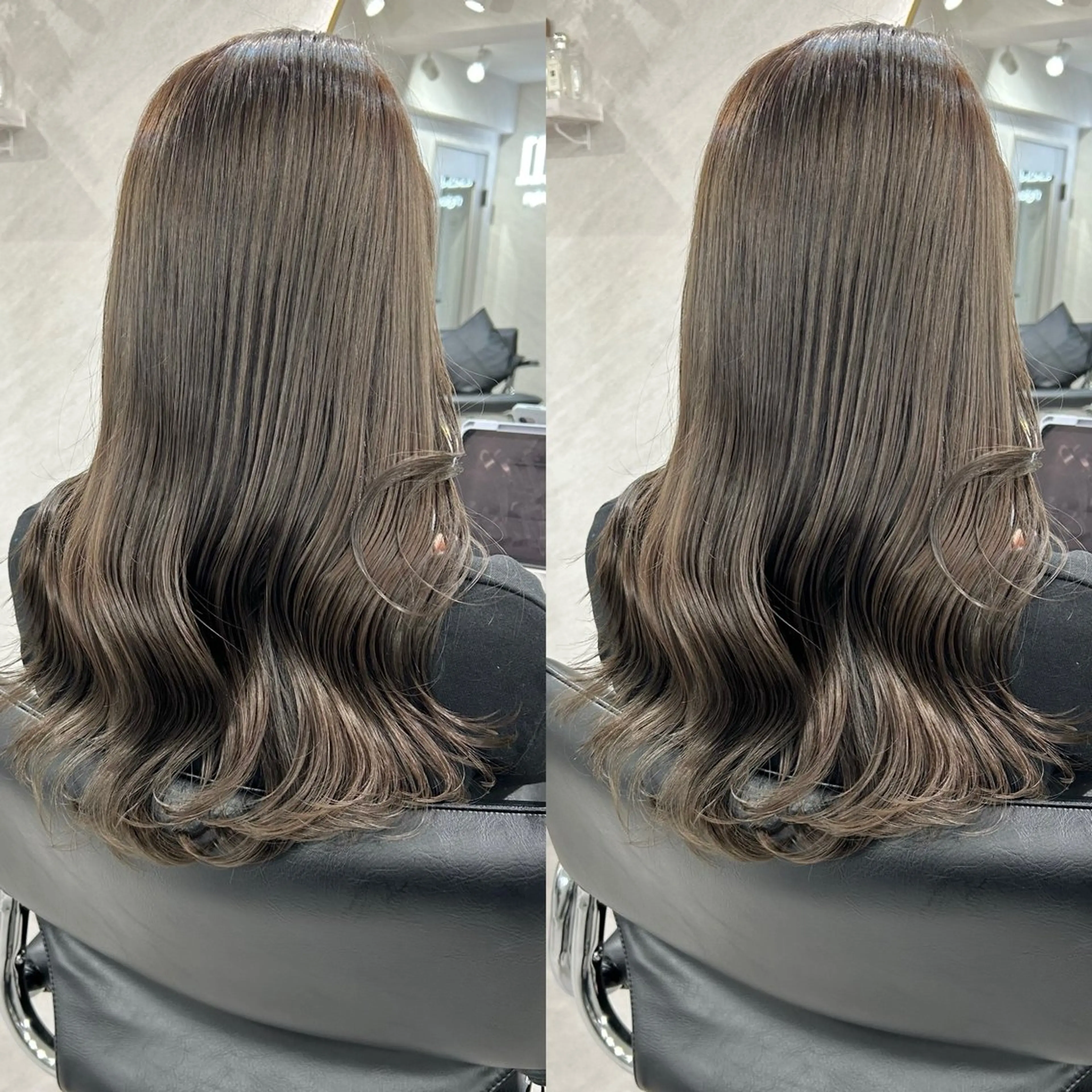 ロング カラー カット ヘアカラー トリートメント 髪質改善will hairdesignのヘアスタイル