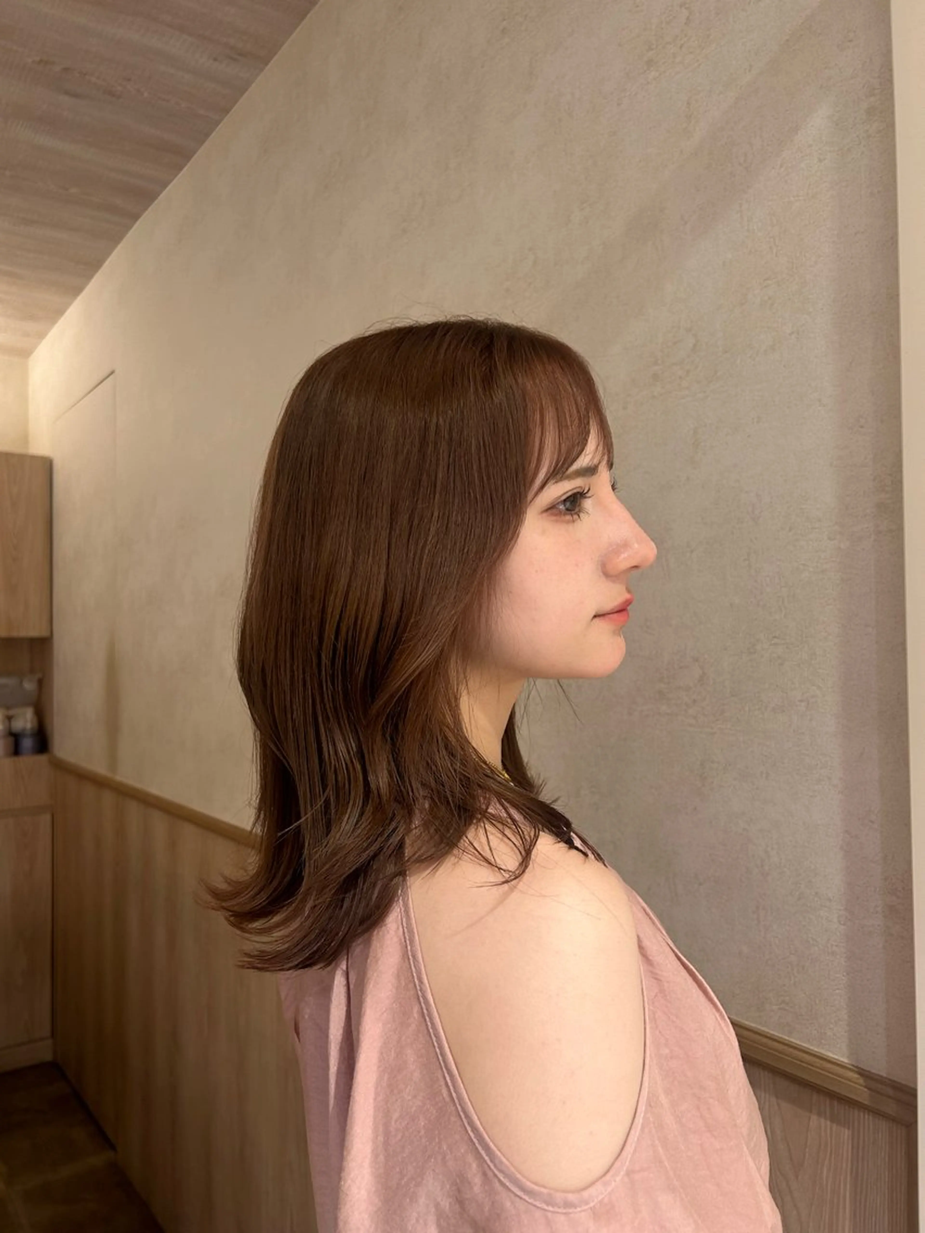 ミディアム カラー ヘアカラー 透明感カラー/艶髪/ 似合わせカラーのヘアスタイル