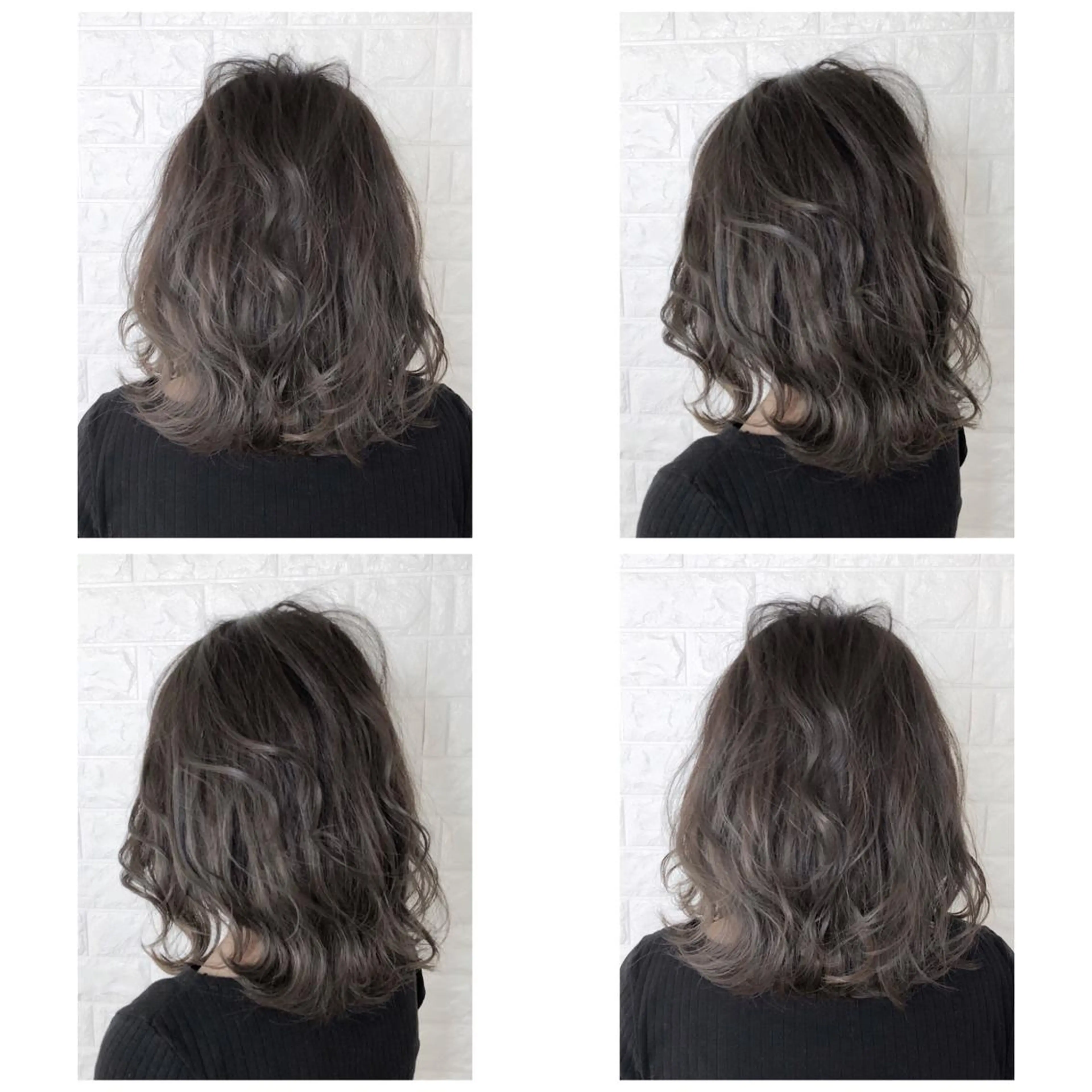 ミディアム カラー バレイヤージュ ブリーチ ケアブリーチ グラデーションカラー グレージュ KIZU 髪質改善 オカルト怪談のヘアスタイル