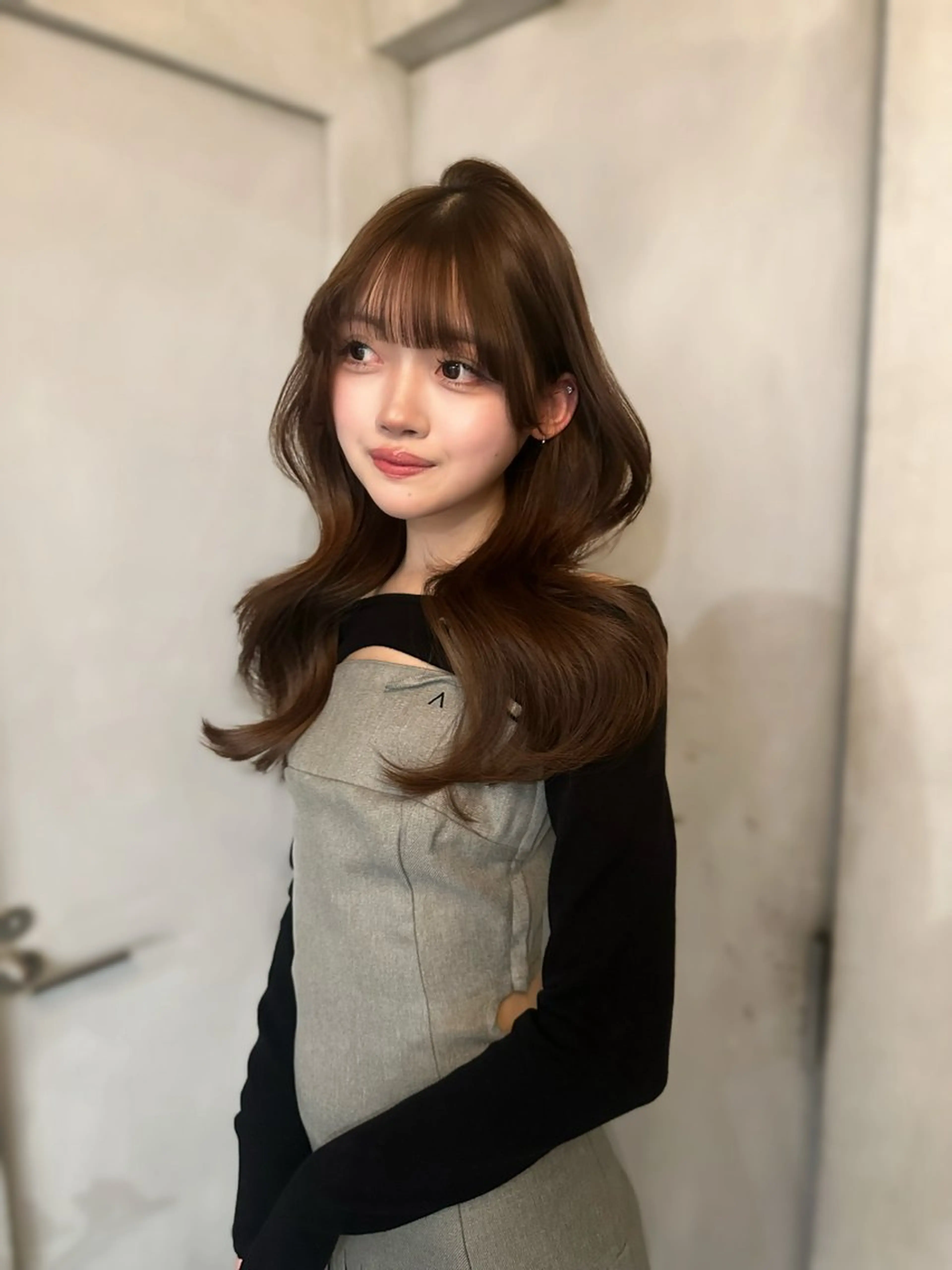ロング カラー カット ヘアカラー 上野/韓国hair 🤍MOEKA🤍のヘアスタイル