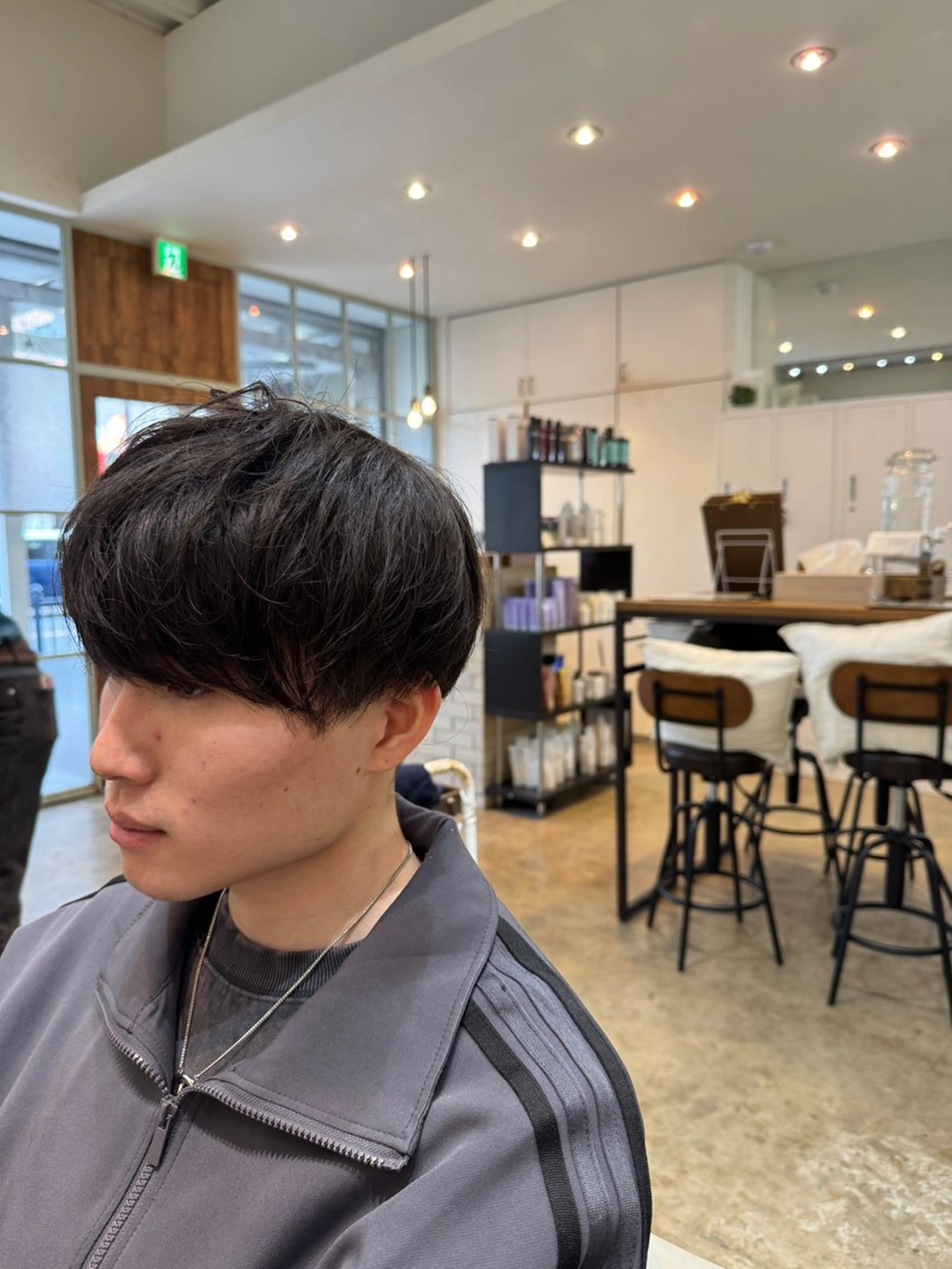 ショート メンズ マッシュ メンズパーマ カット 中村 空のヘアスタイル