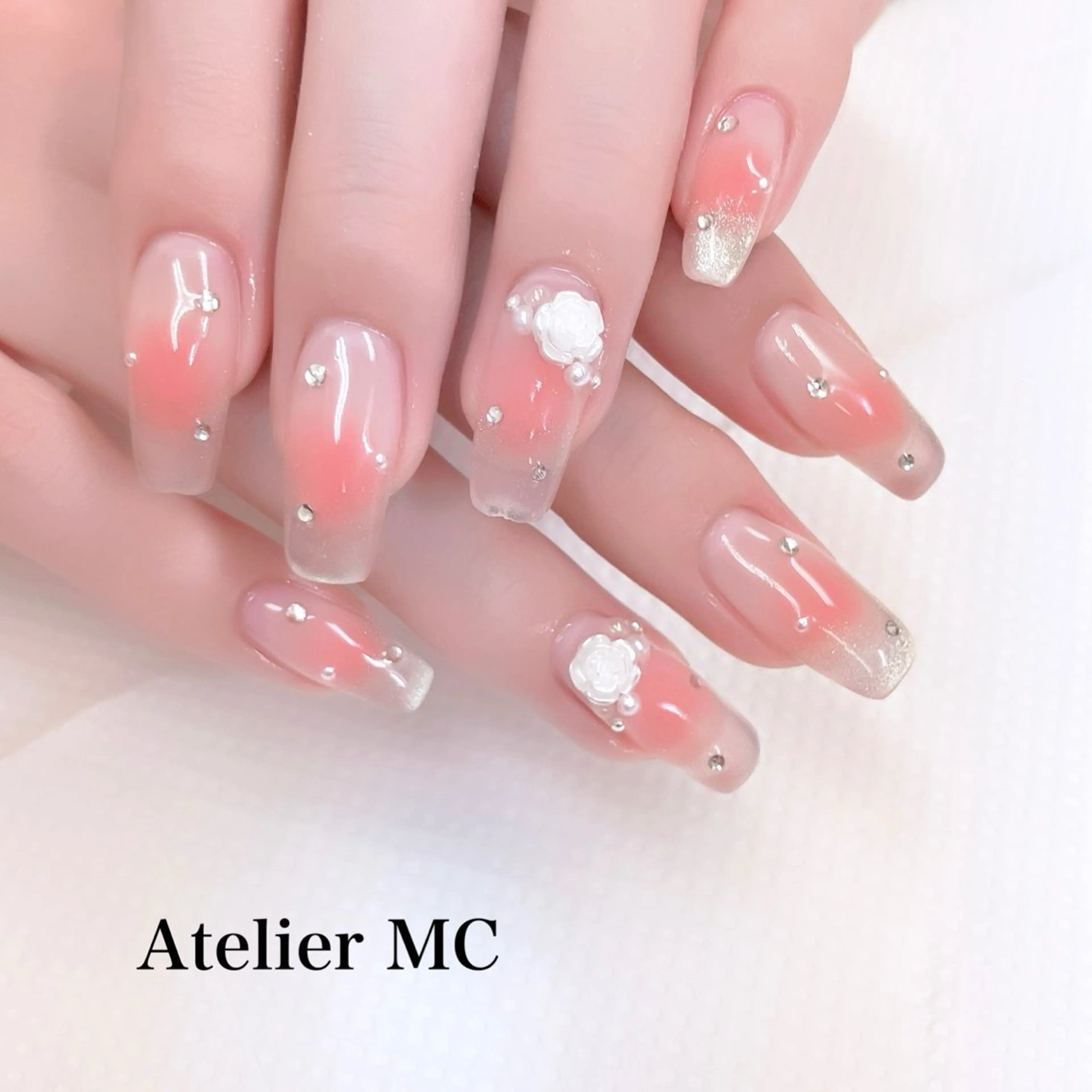 ネイル ストーンネイル ハンドネイル アトリエ エムシー 【新富町・東銀座】のネイルデザイン