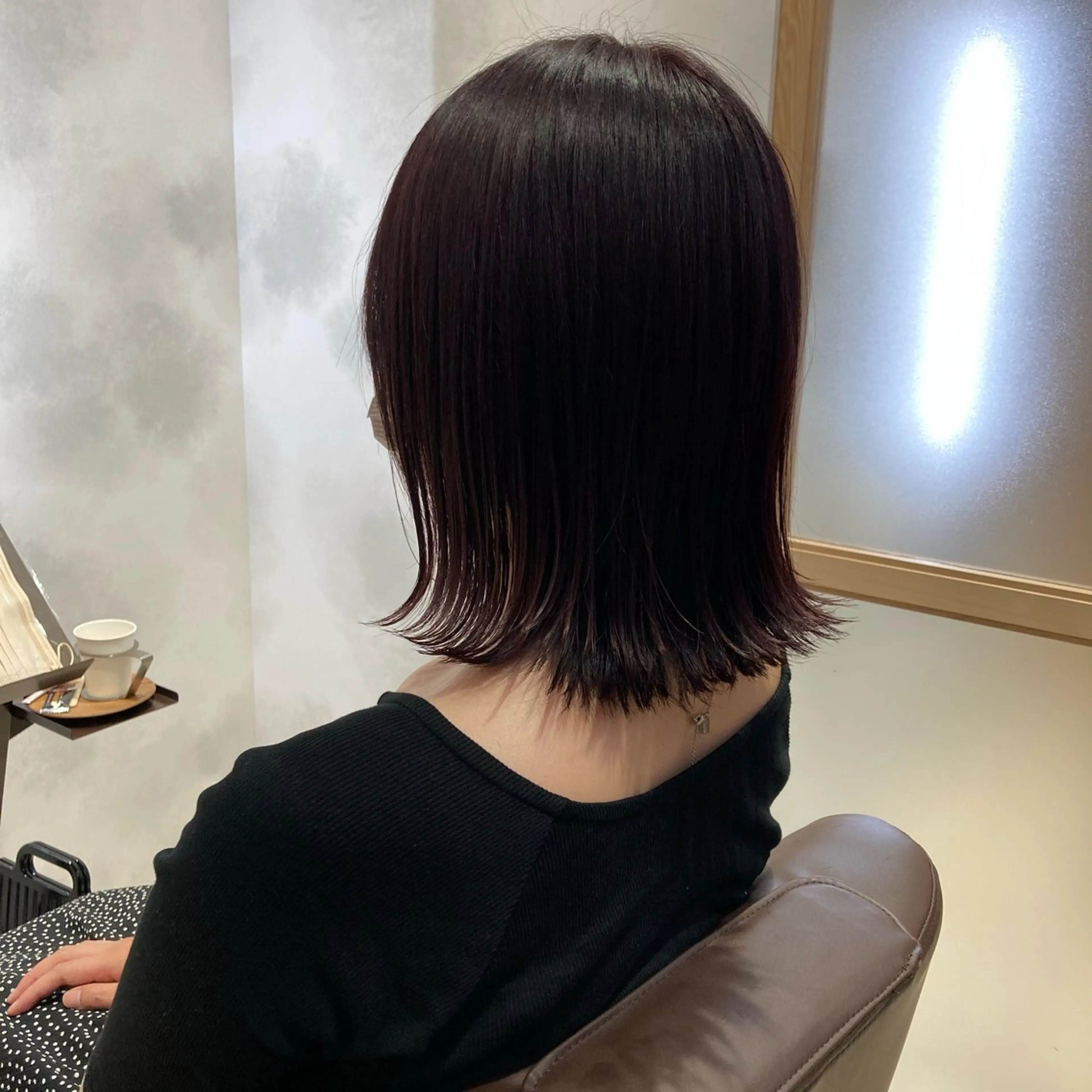 ミディアム カット ヘアカラー トリートメント 白髪ぼかし　似合わせ 黒須　雄哉のヘアスタイル