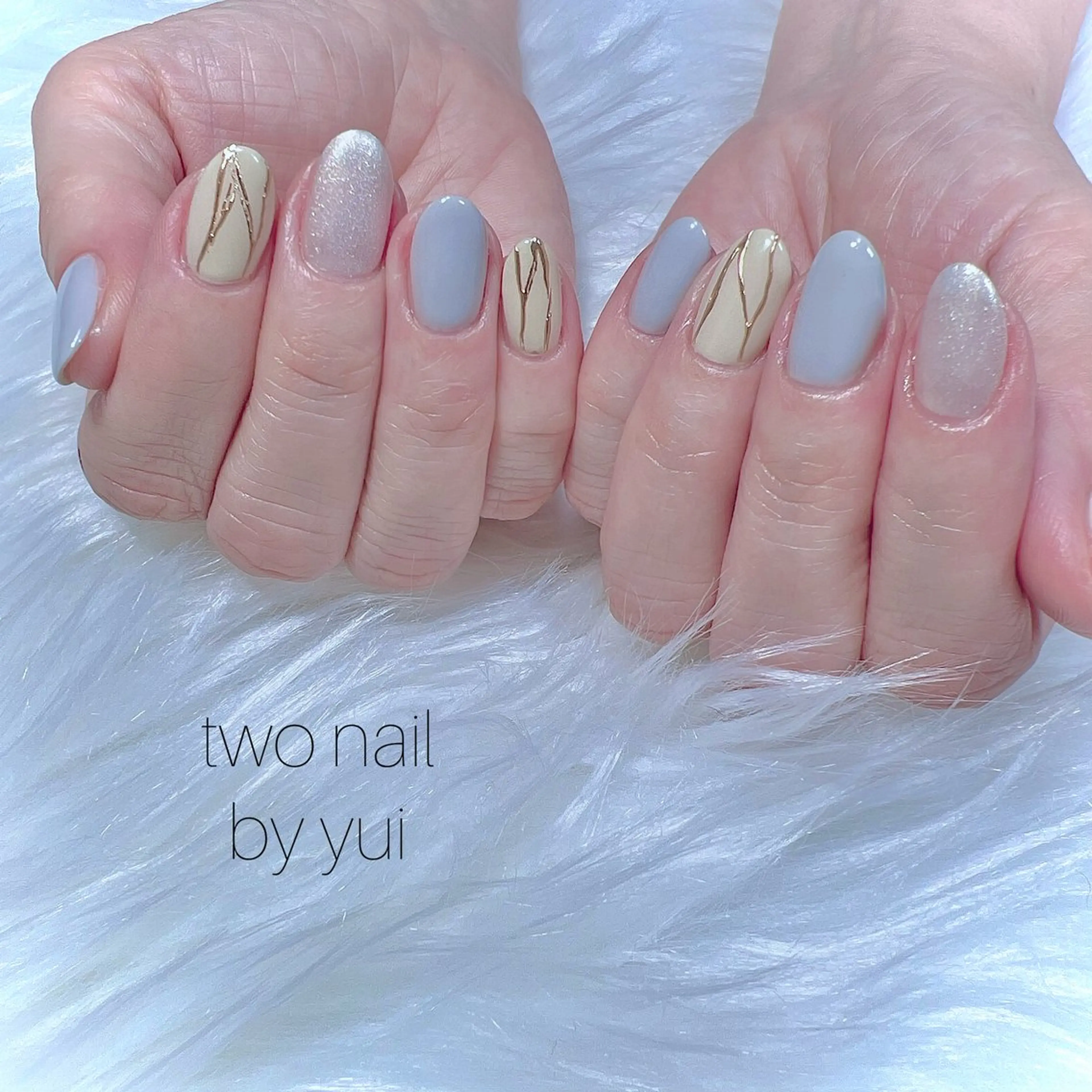 ネイル アートネイル ネイルチップ ホワイト ハンドネイル two nailのネイルデザイン
