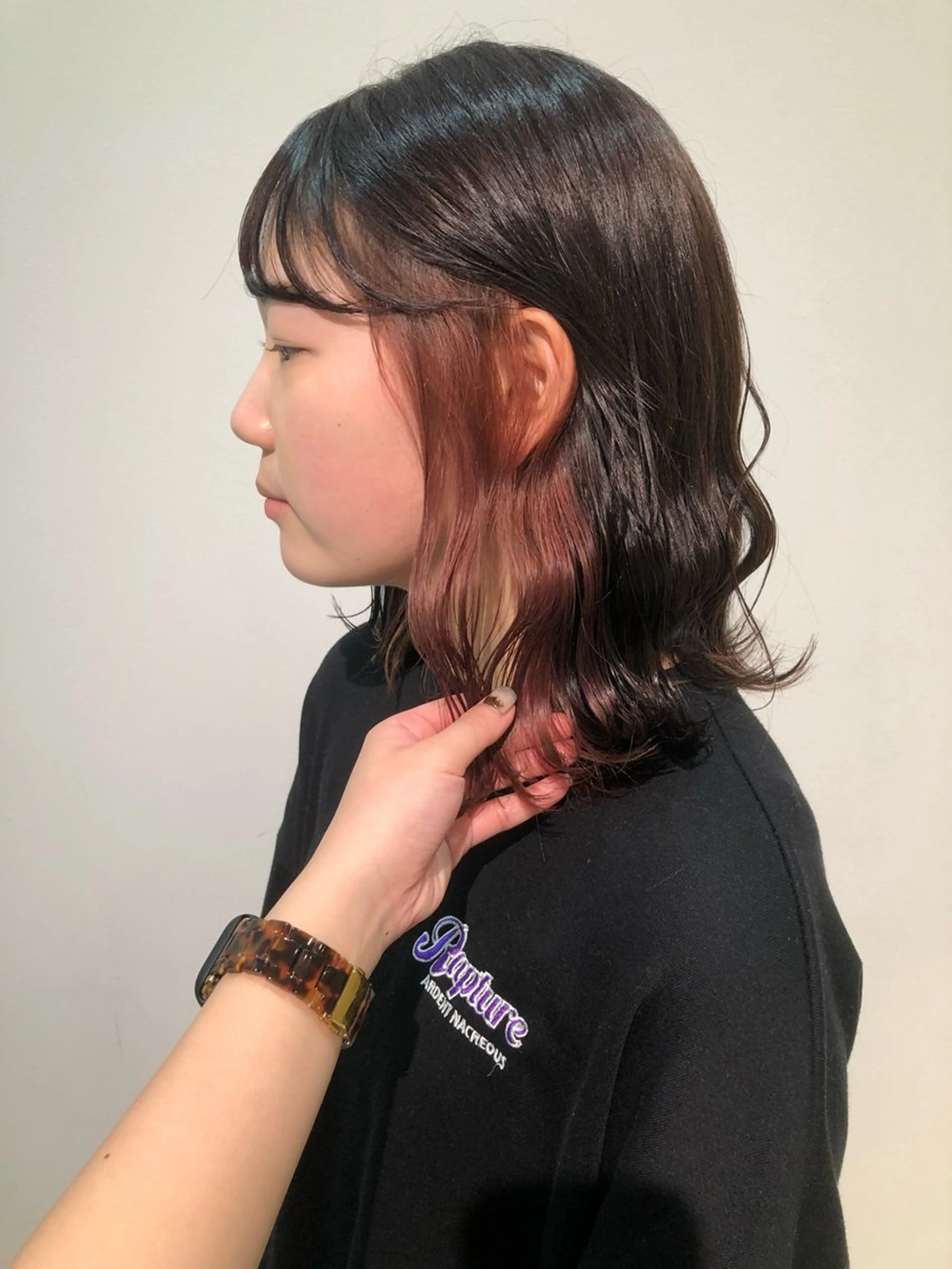 ミディアム カラー ブリーチ オレンジ ピンクカラー ヘアカラー お顔まわりカット/ 暖色カラー🍑Amiのその他イメージ