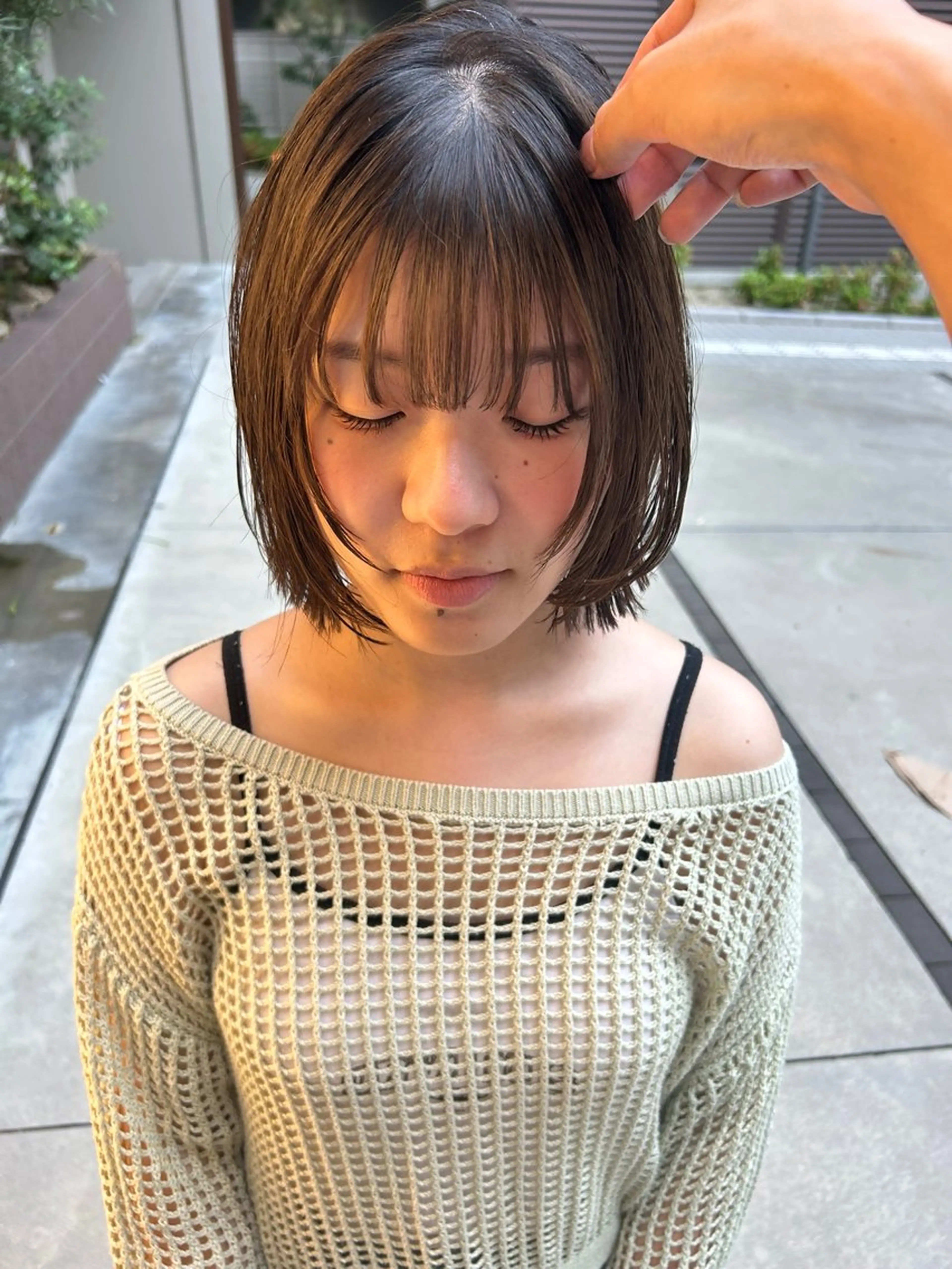 ミディアム ボブレイヤー ボブ レイヤーカット sand osaka所属・きたやまこう /ウルフ/レイヤーのヘアスタイル