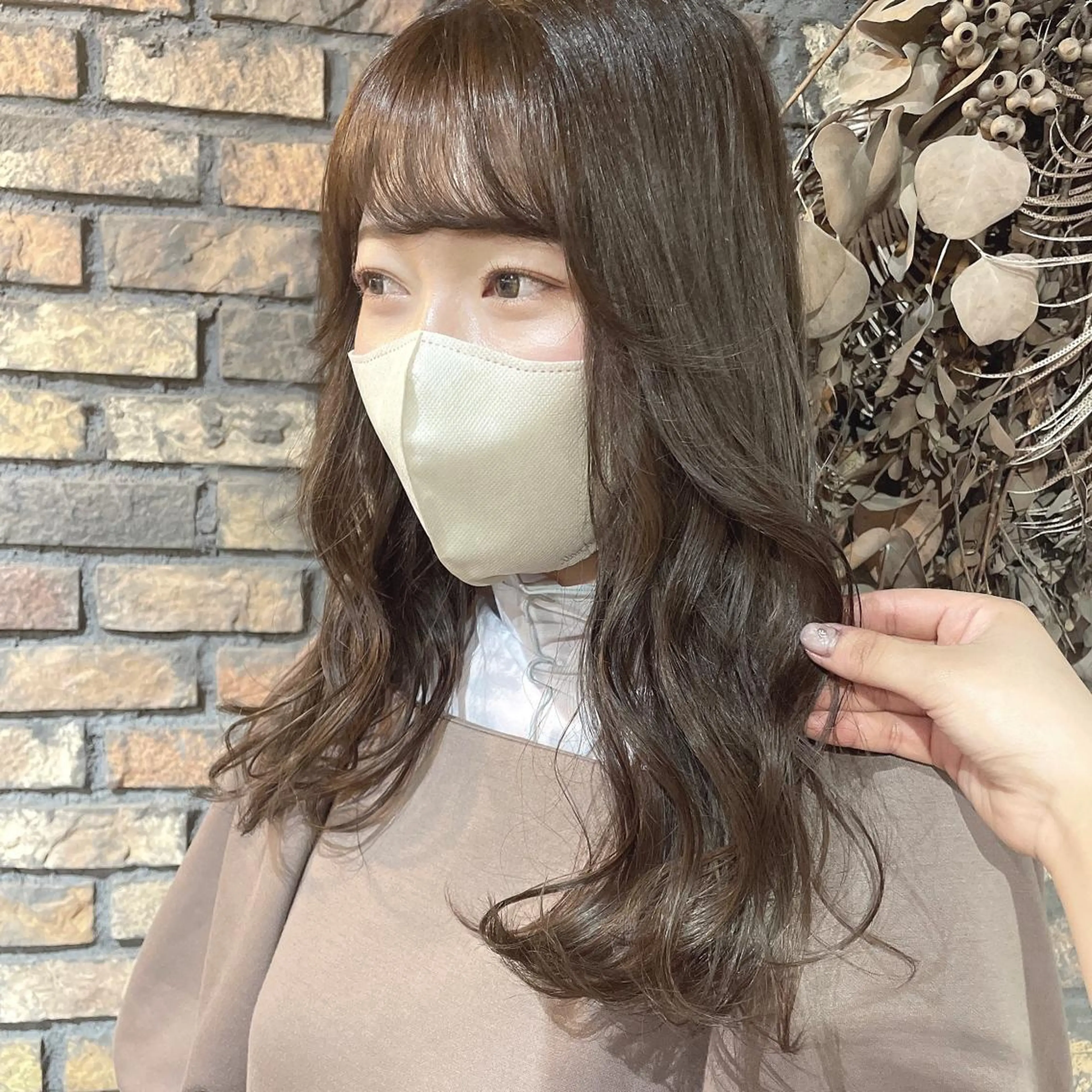 ロング カラー ヘアカラー 梅田美容室 山崎海波のヘアスタイル