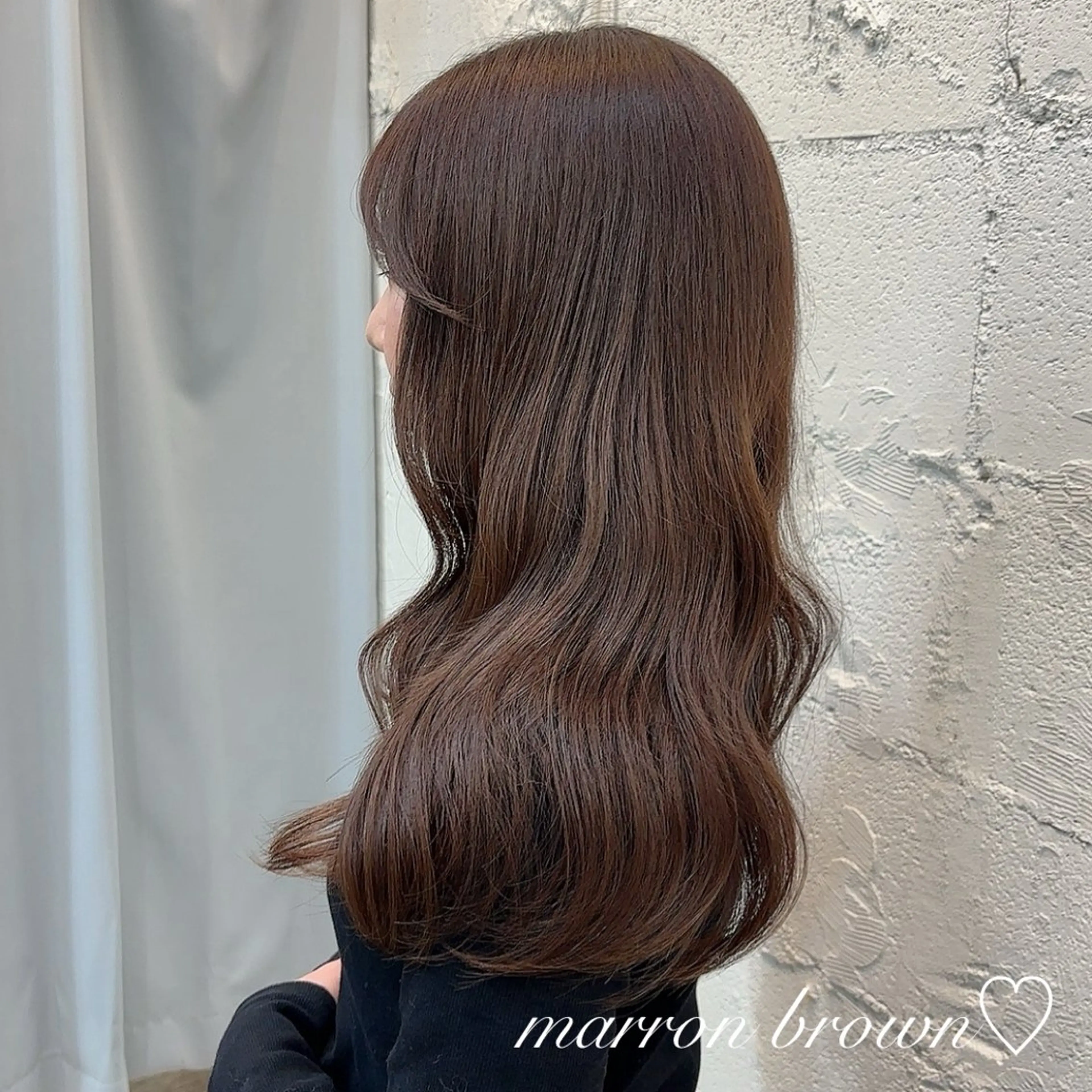 セミロング 髪質改善♡ 保坂汐音のヘアスタイル